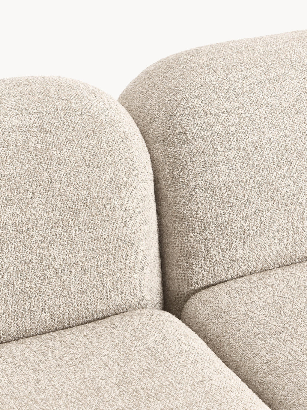 Wolke Modular Bouclé Corner Sofa (4-seater) with Chaise End
