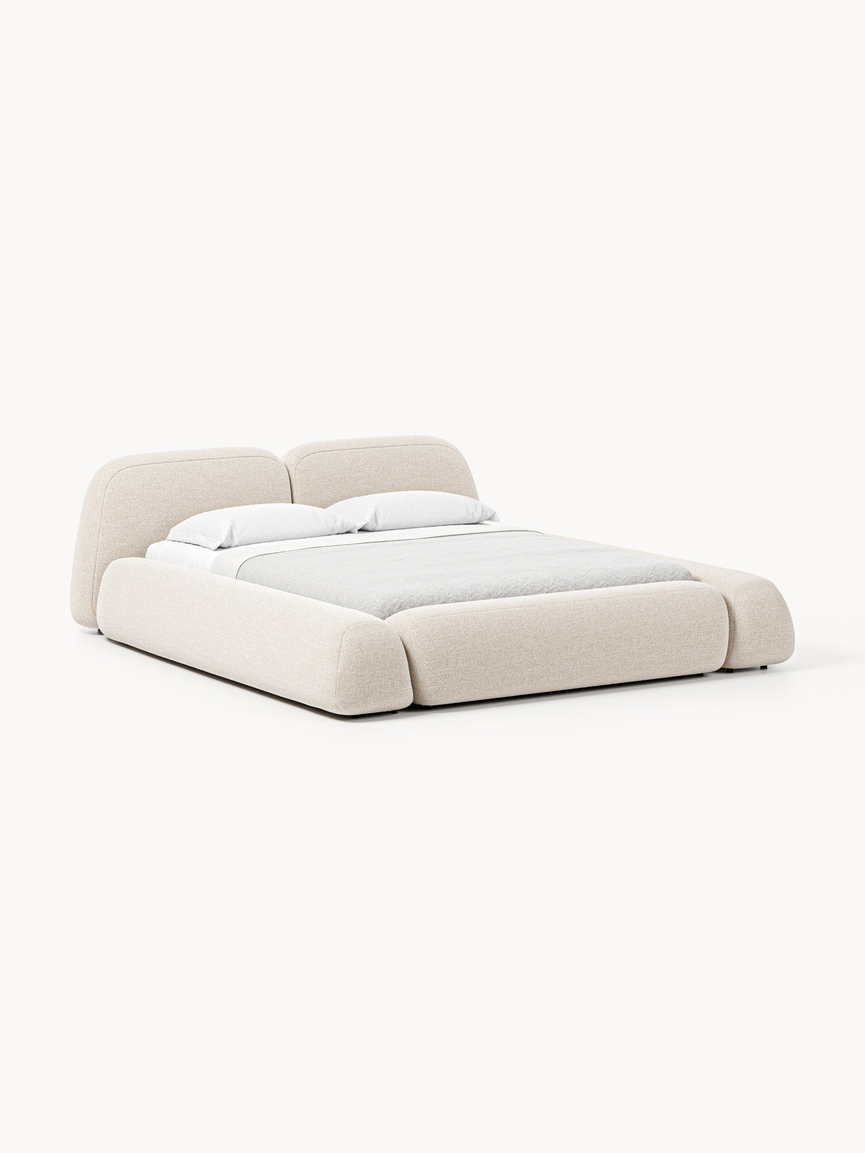 Gallery image 1 - Upholstered Bouclé Bed Wolke with Storage