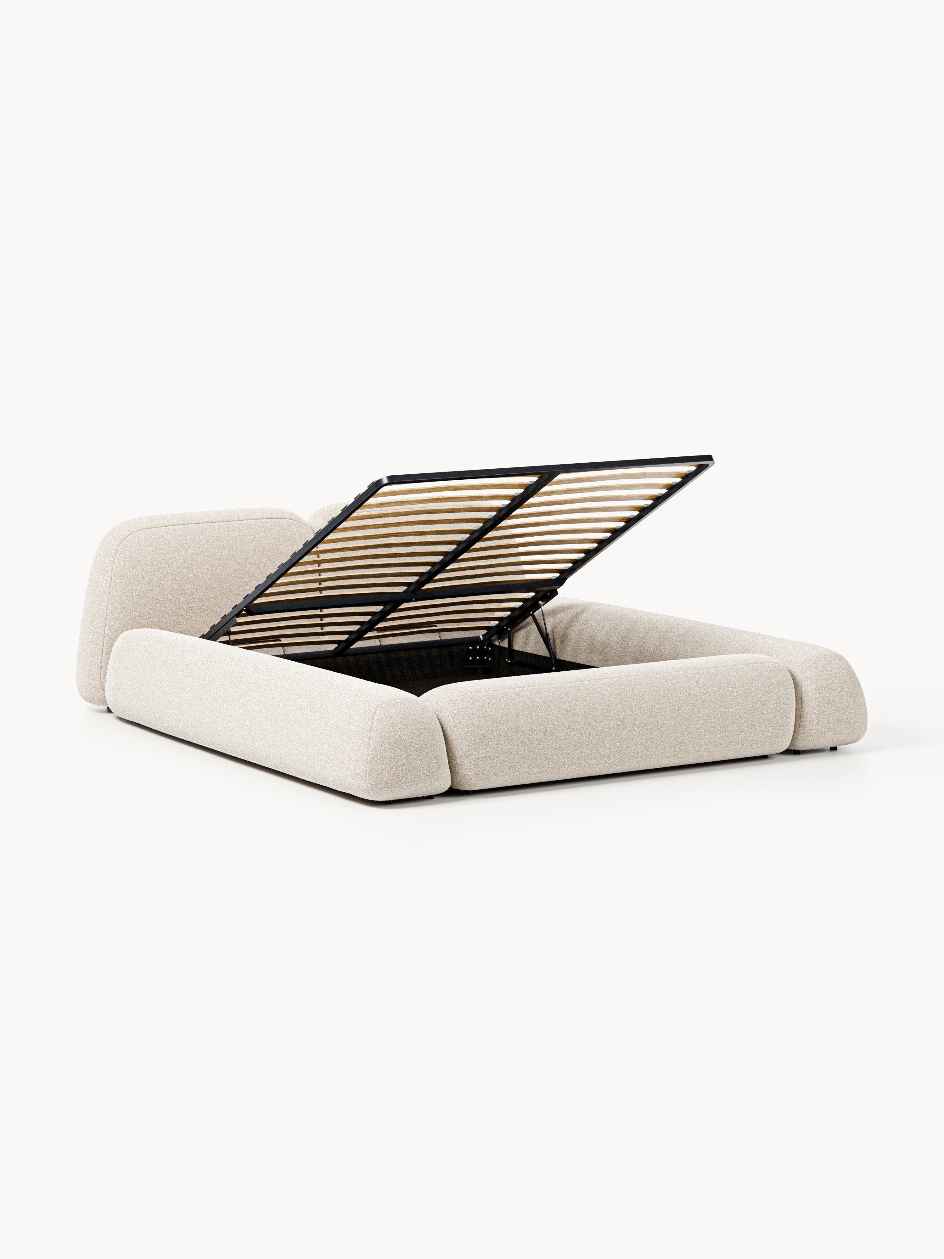 Wolke Upholstered Bouclé Bed with Storage