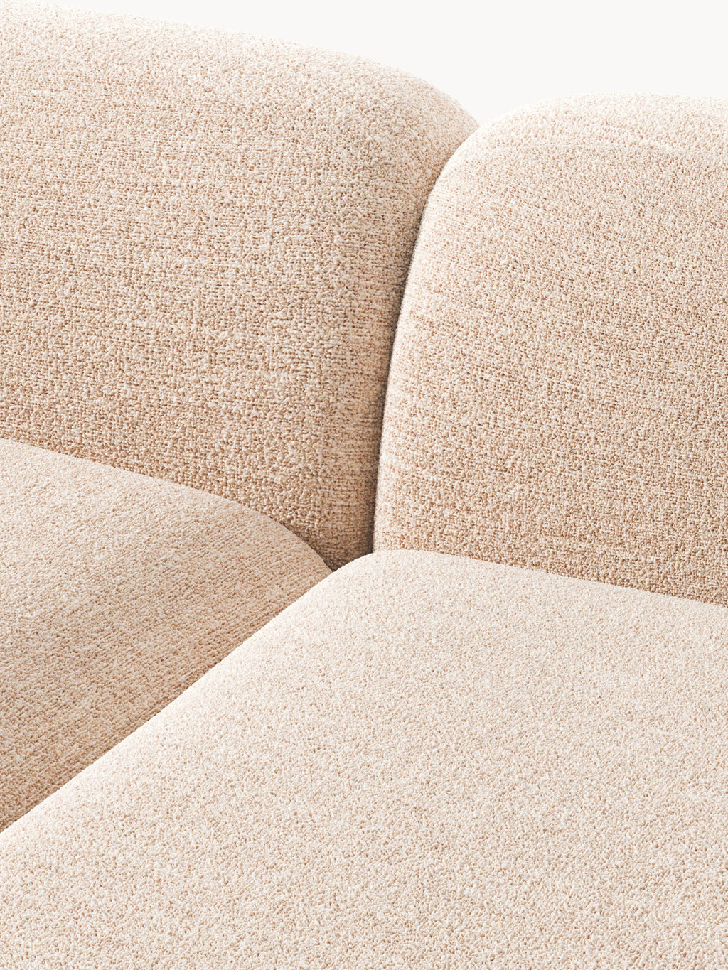Wolke Modular Bouclé Corner Sofa (4-seater) with Chaise End