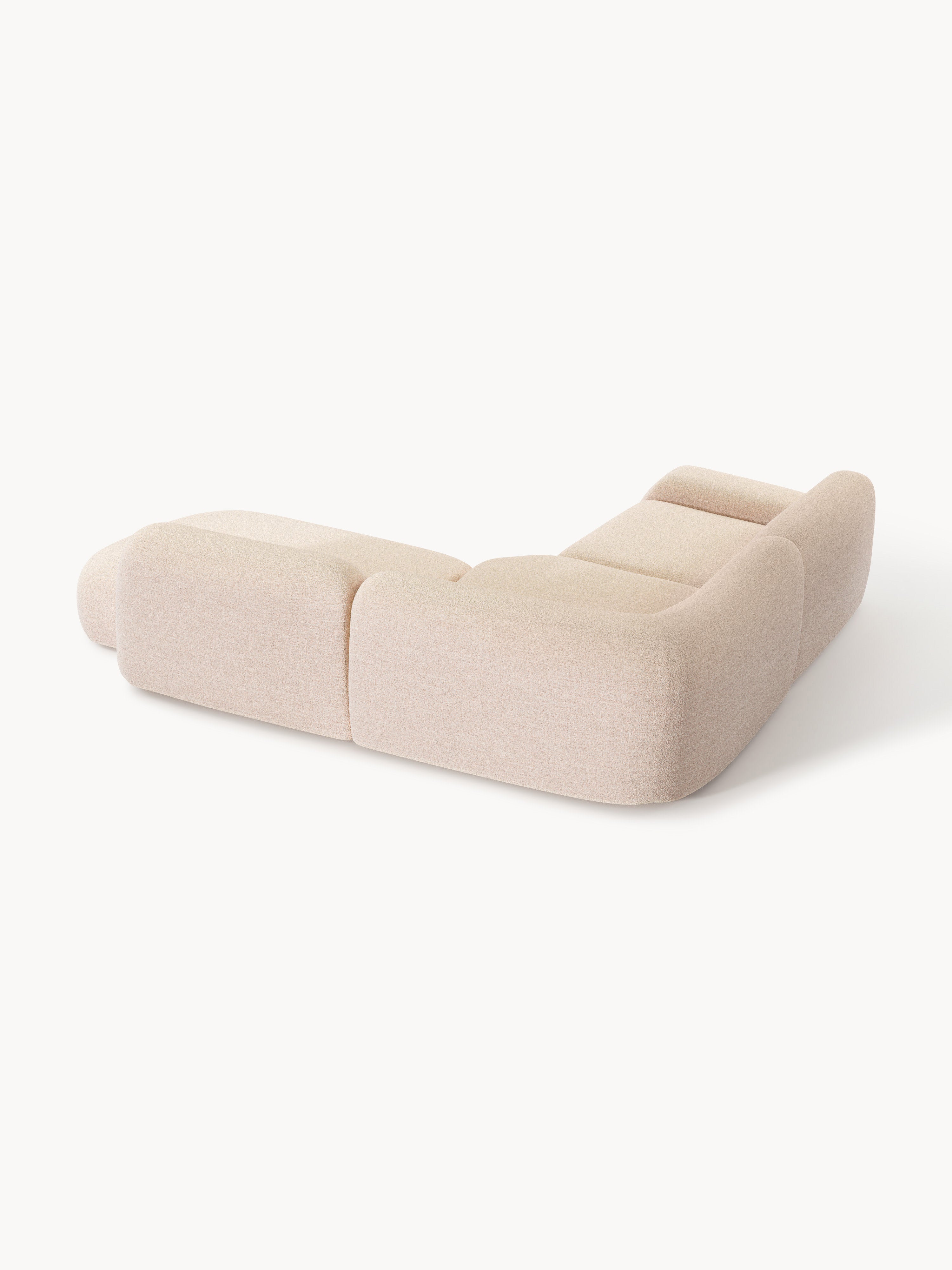 Wolke Modular Bouclé Corner Sofa (4-seater) with Chaise End