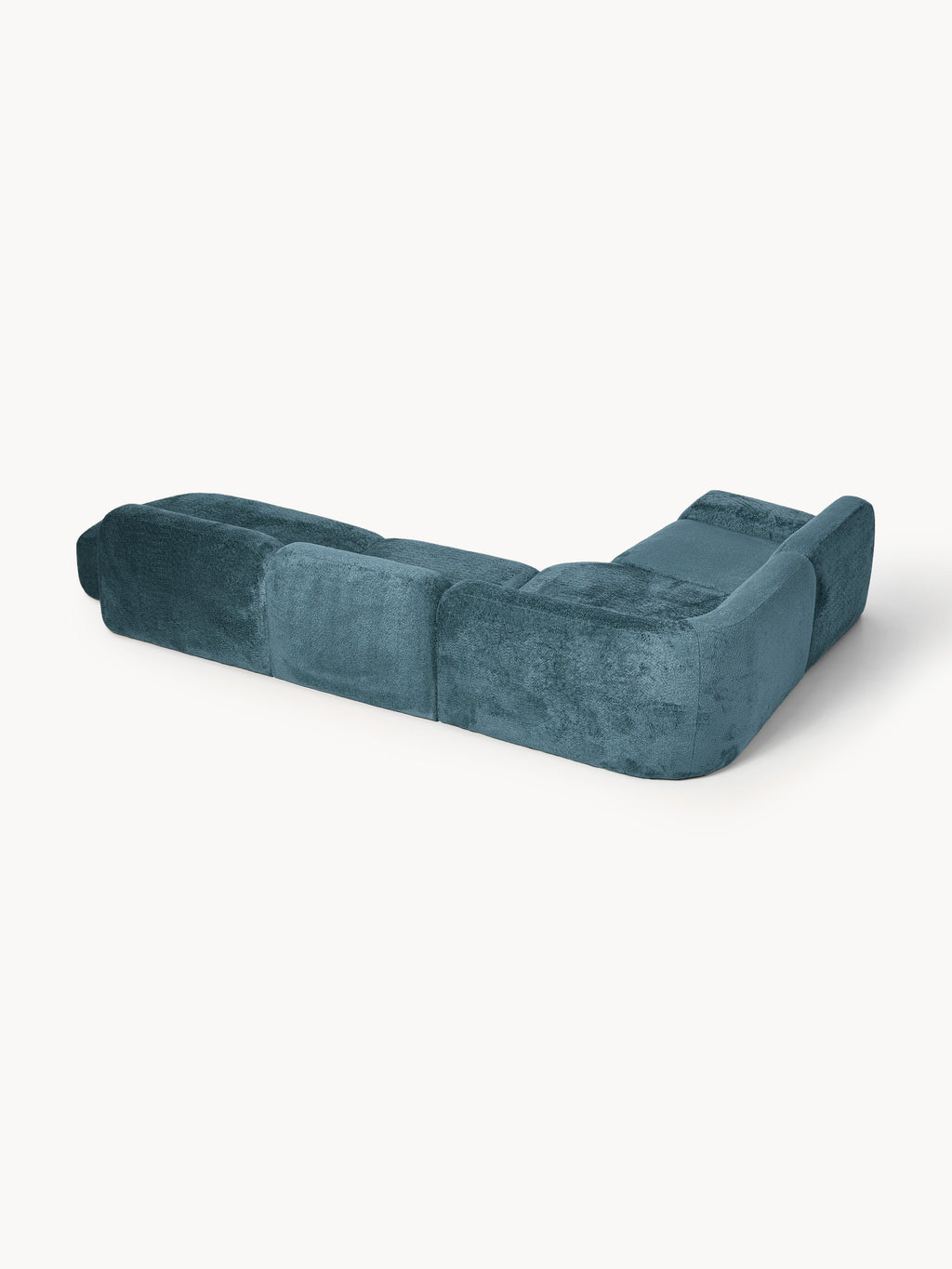 Wolke XL Modular Teddy Bouclé Corner Sofa with Chaise End