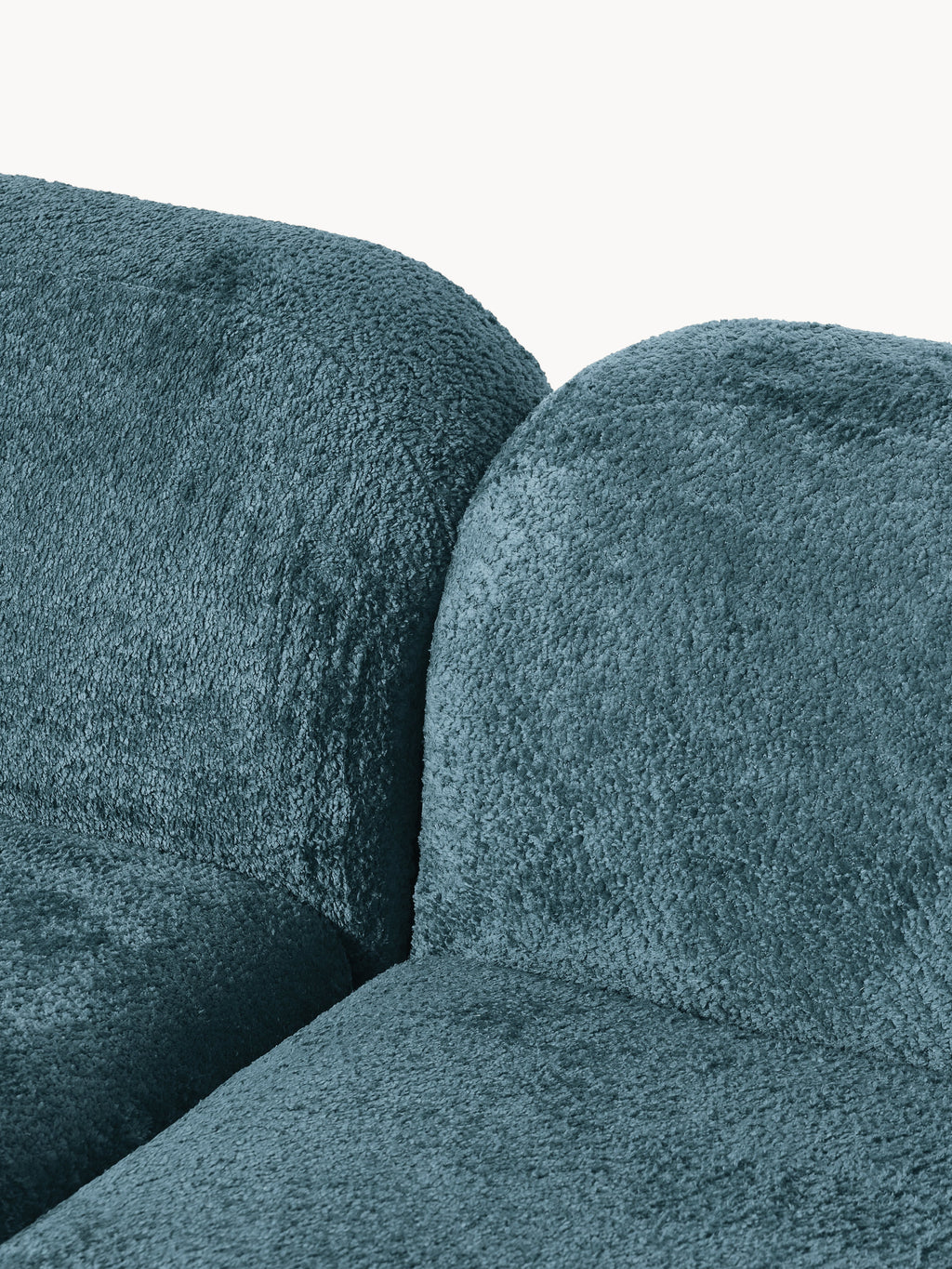 Wolke XL Modular Teddy Bouclé Corner Sofa with Chaise End