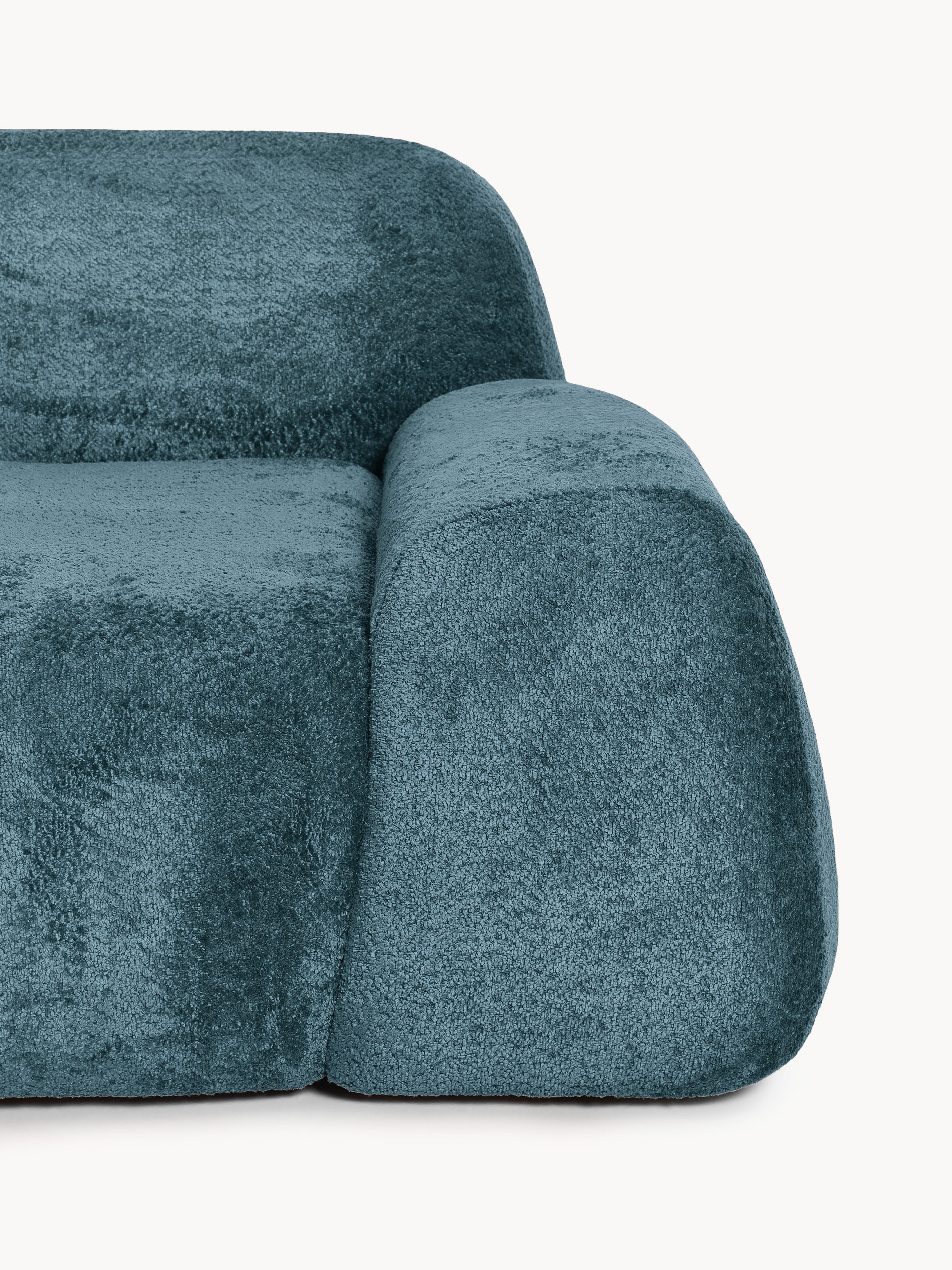 Wolke XL Modular Teddy Bouclé Corner Sofa with Chaise End
