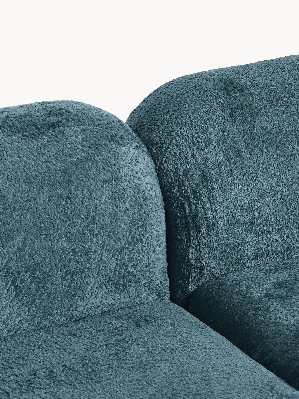 Wolke XL Modular Teddy Bouclé Corner Sofa with Chaise End