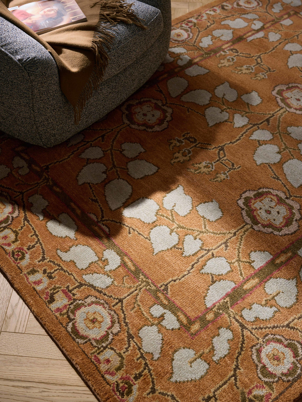 Hand-Knotted Wool Rug Inika