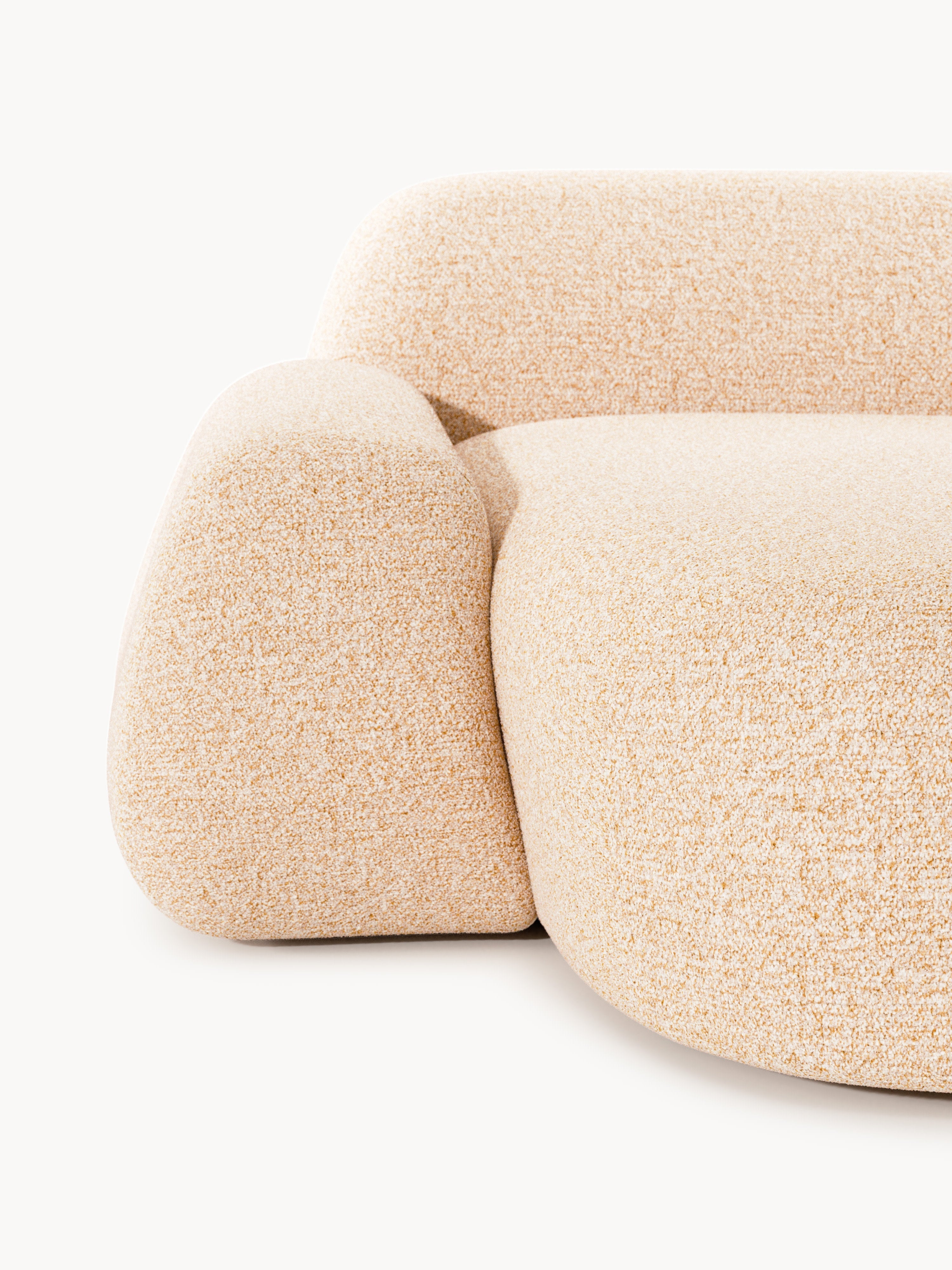 Wolke Modular Bouclé Corner Sofa (4-seater)