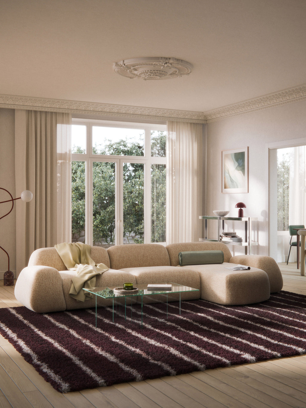 Wolke Modular Bouclé Corner Sofa (4-seater)