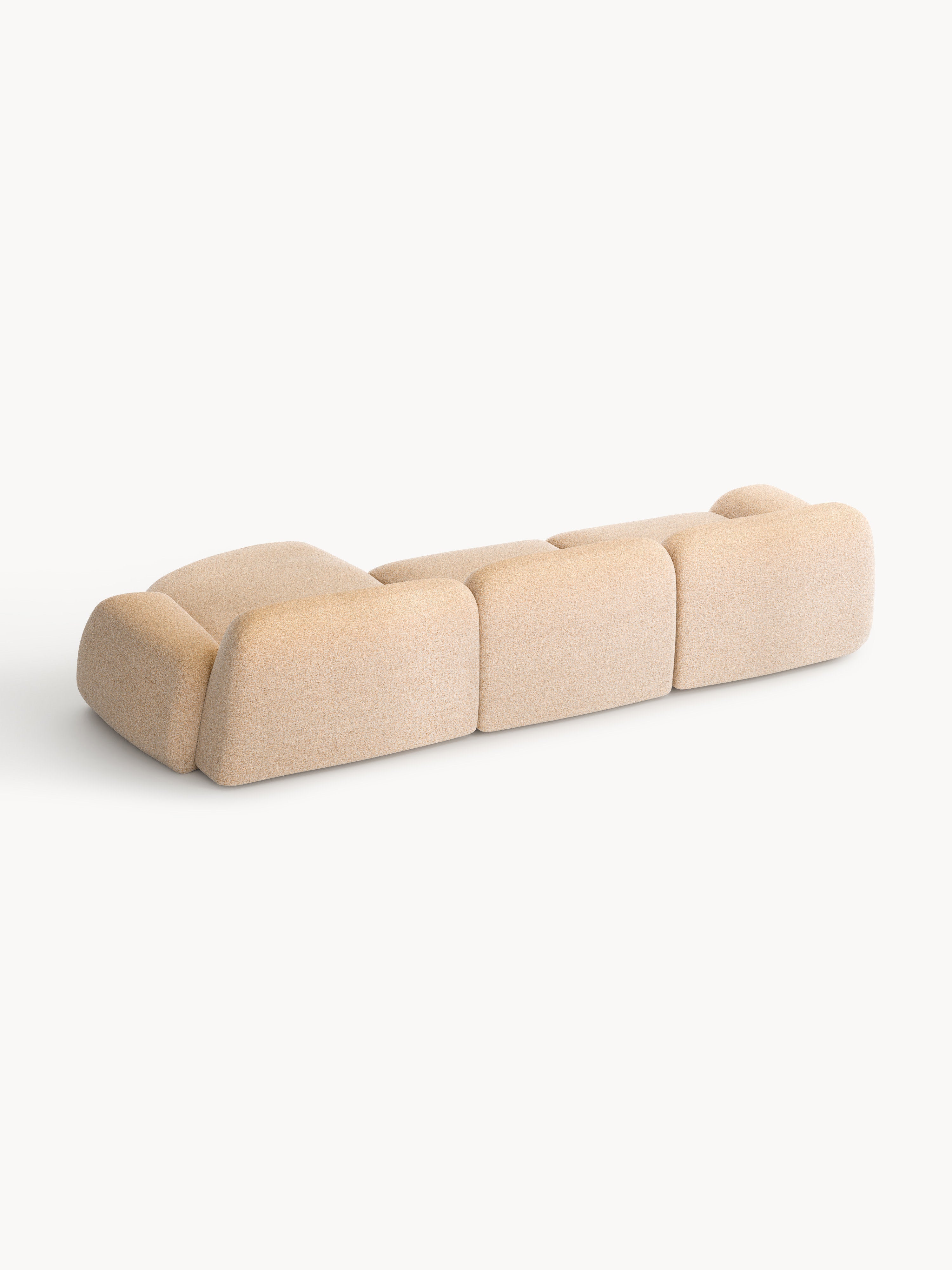 Wolke Modular Bouclé Corner Sofa (4-seater)