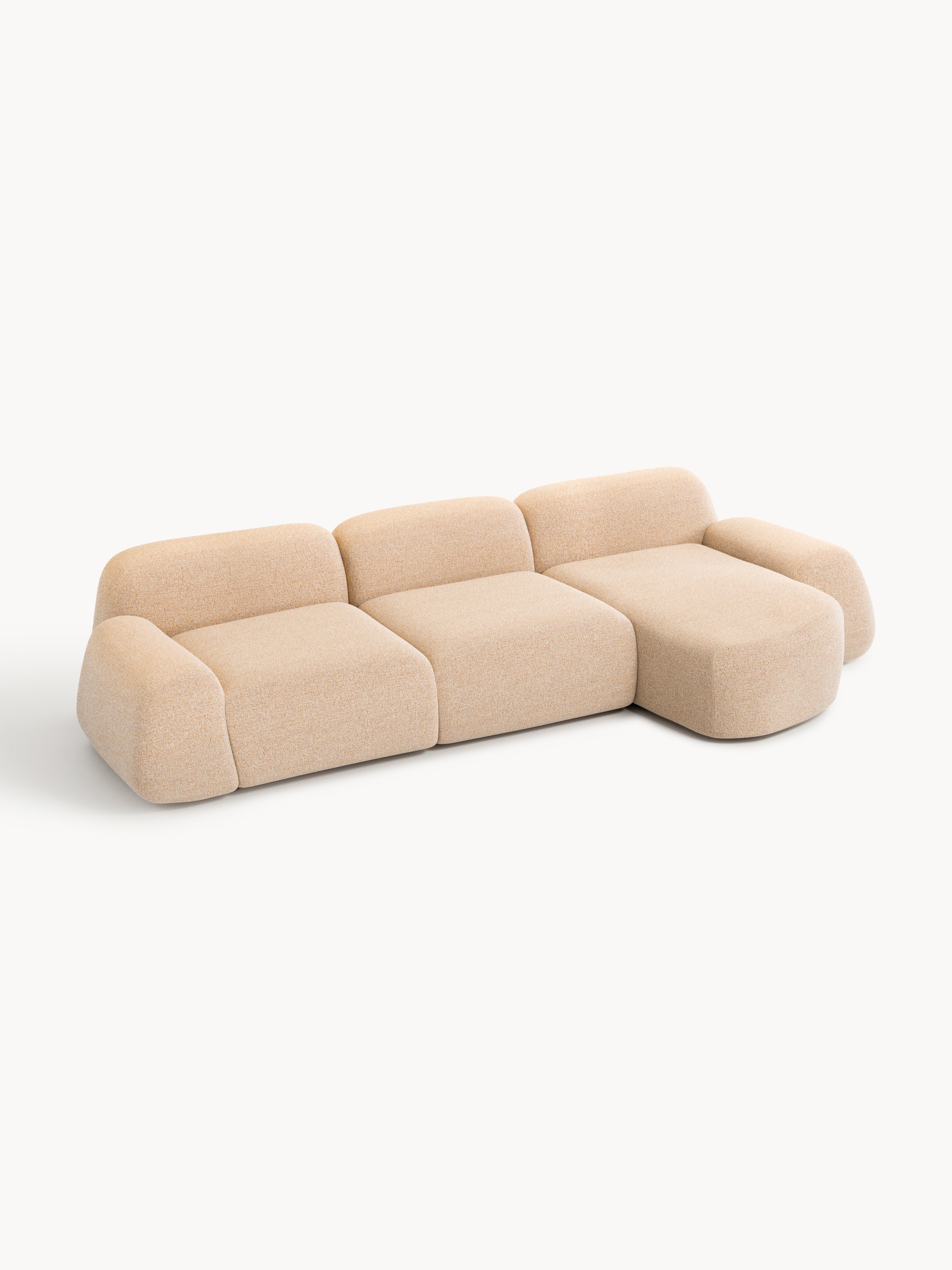 Wolke Modular Bouclé Corner Sofa (4-seater)