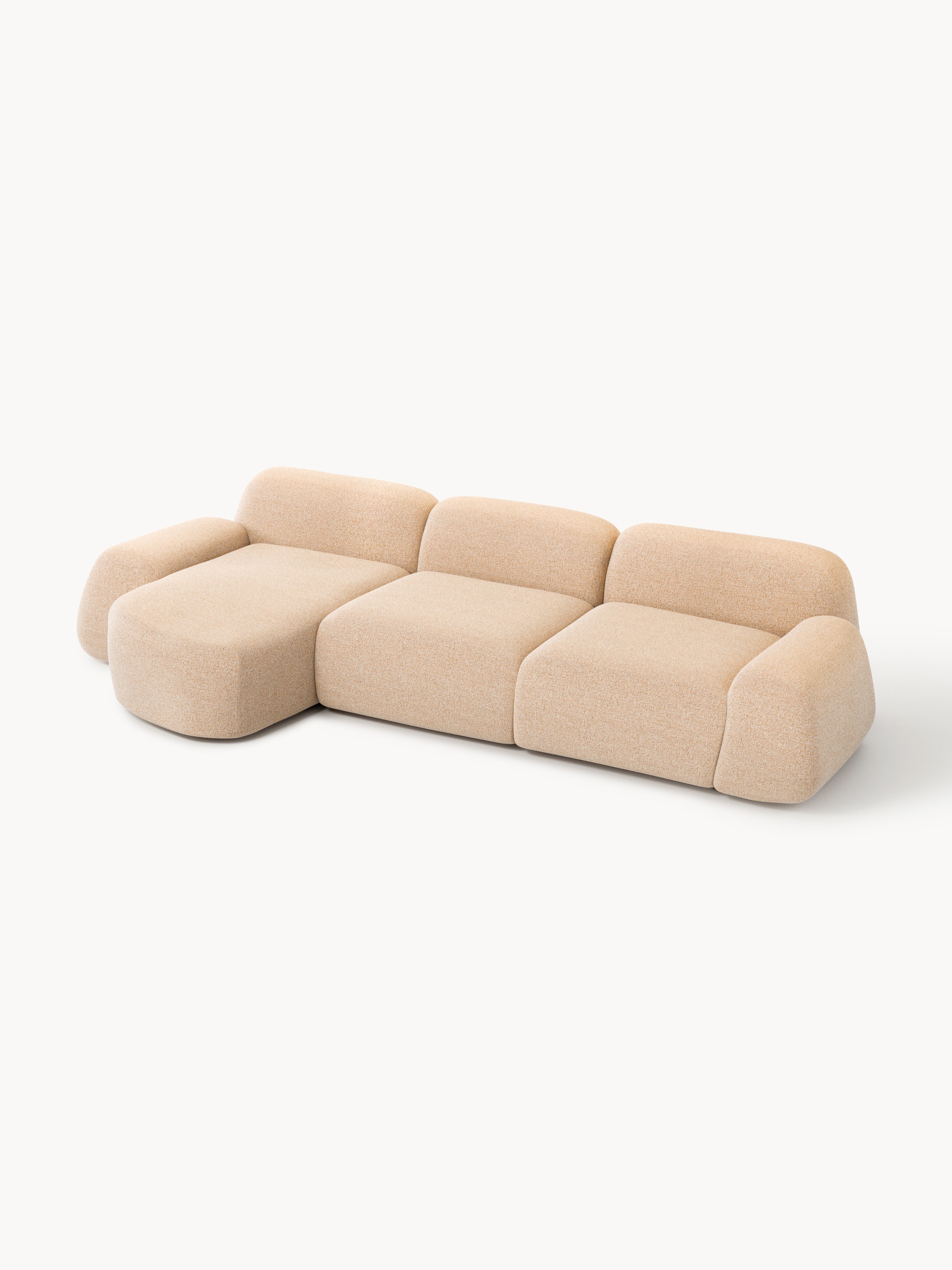 Wolke Modular Bouclé Corner Sofa (4-seater)