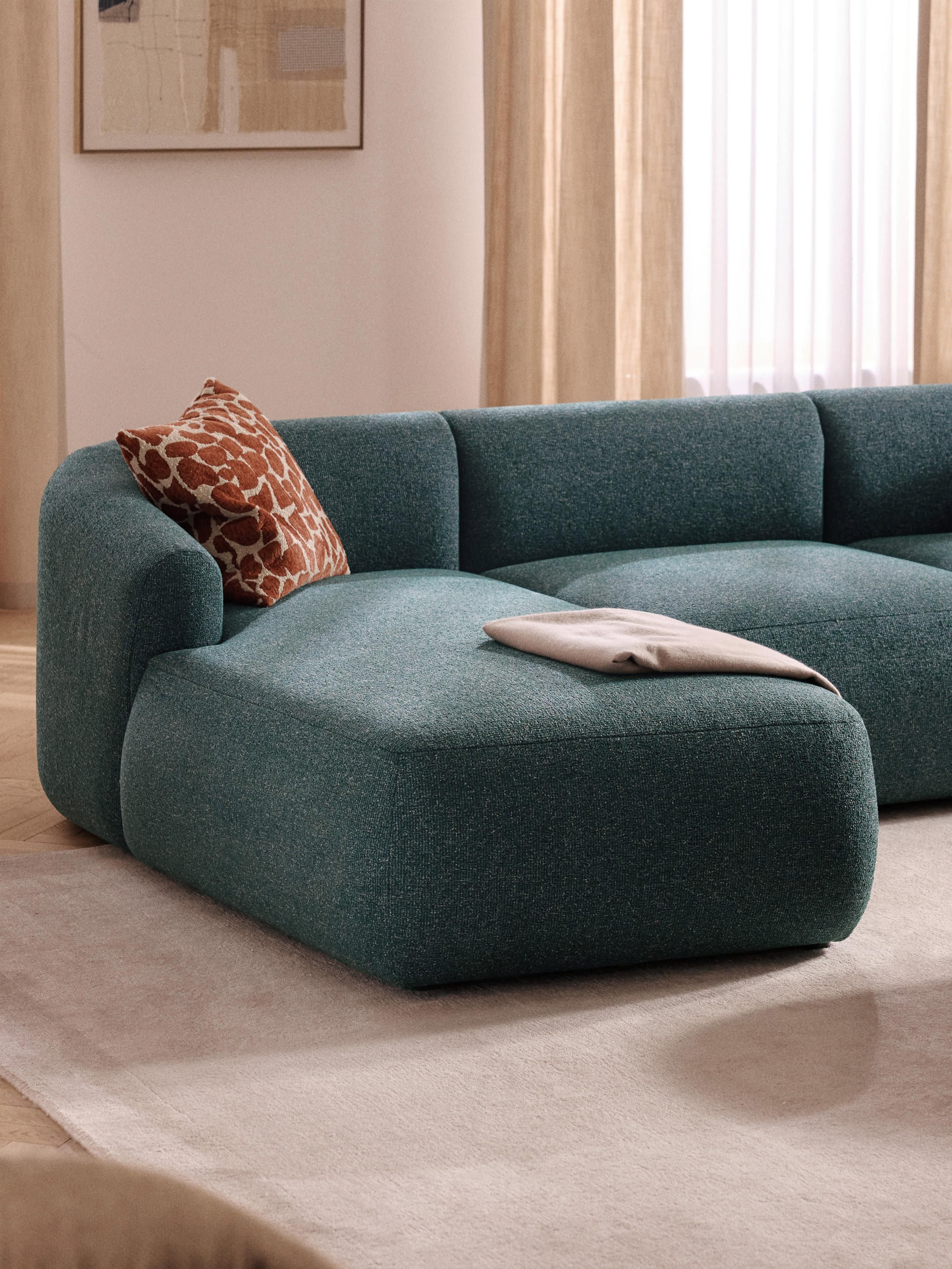 Sofia Modular Bouclé Corner Sofa (4-seater)