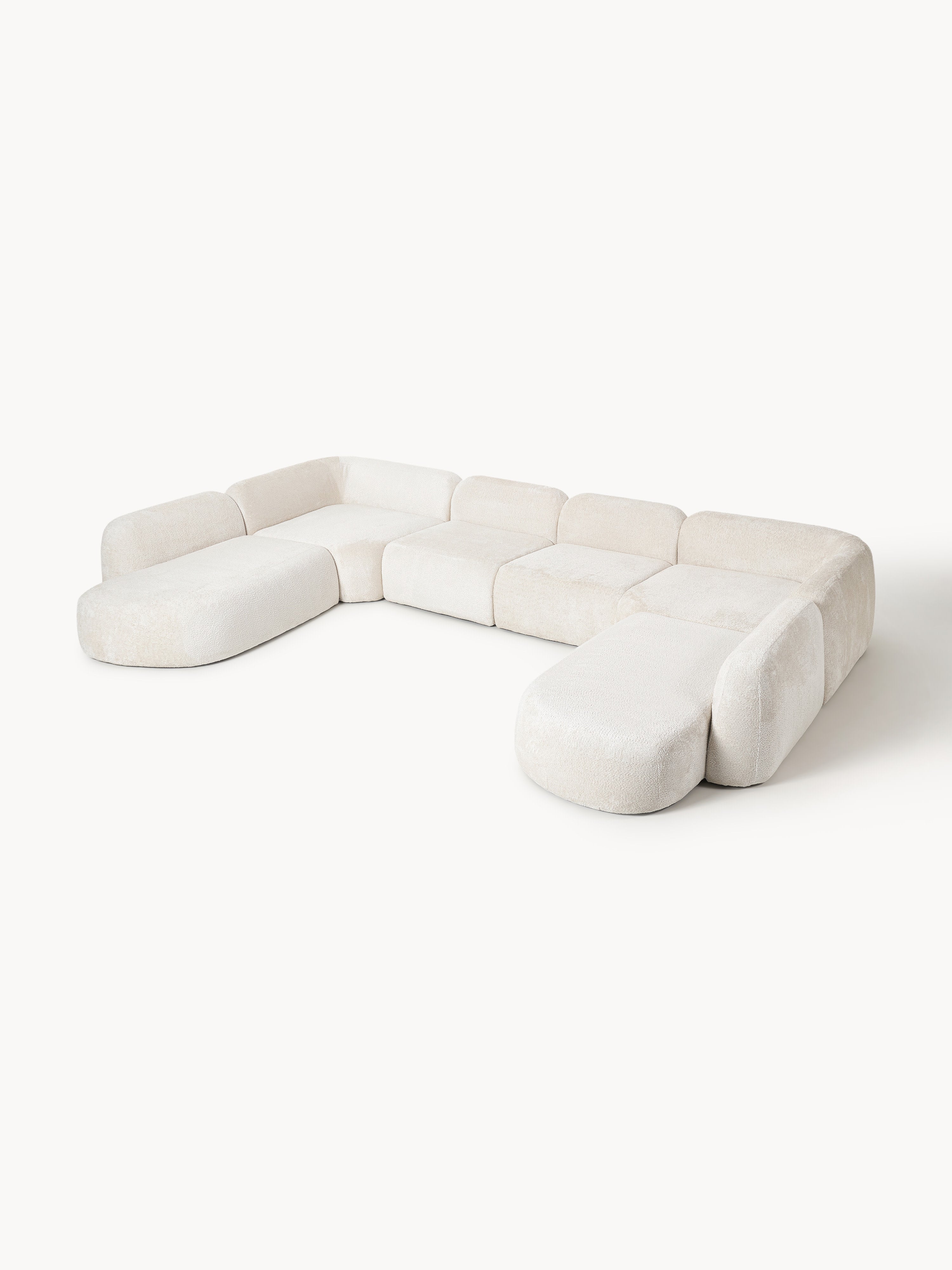 Gallery image 1 - XL Modular Teddy Bouclé Sofa Wolke