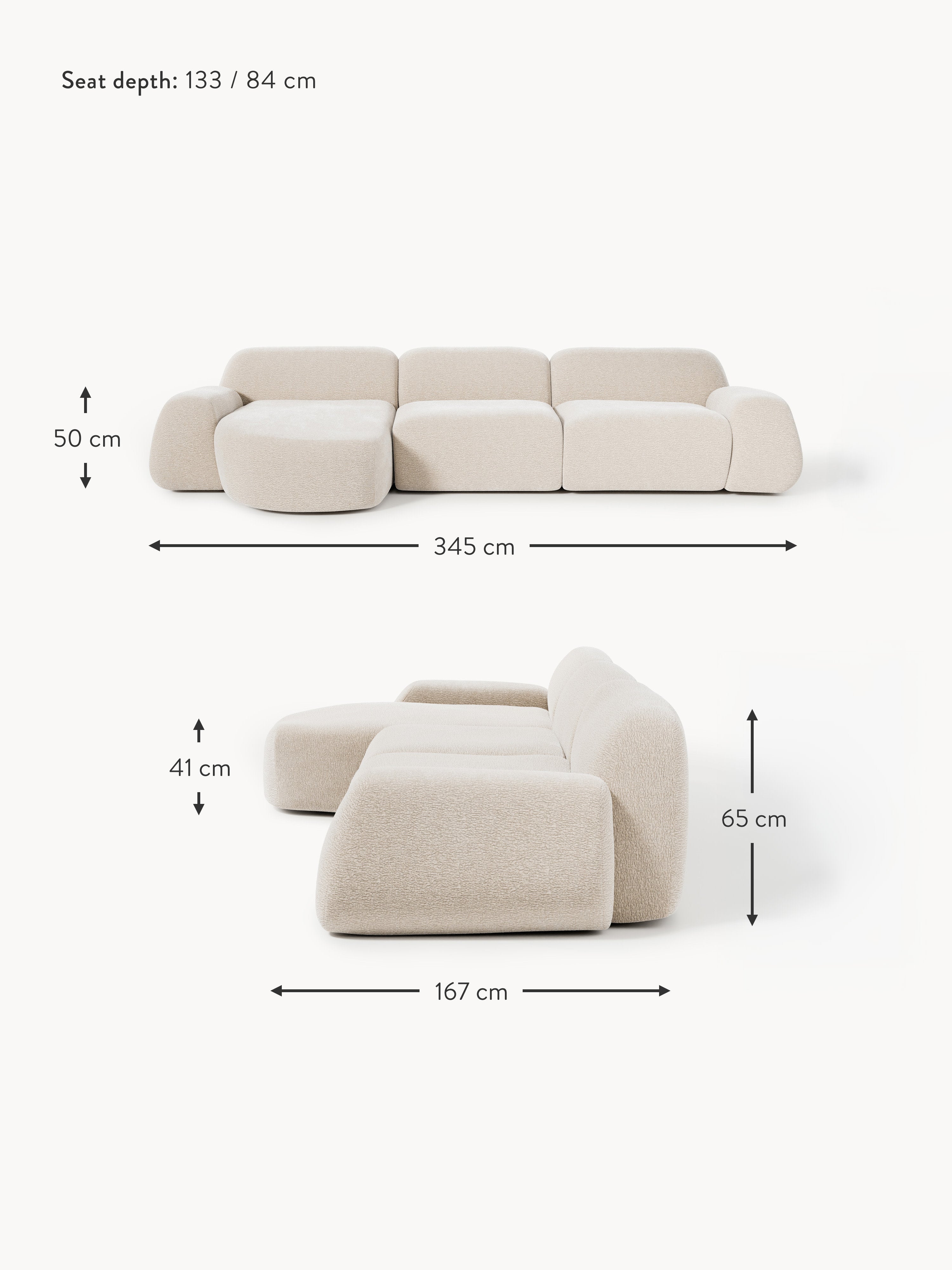 Wolke Modular Teddy Corner Sofa (4-seater)
