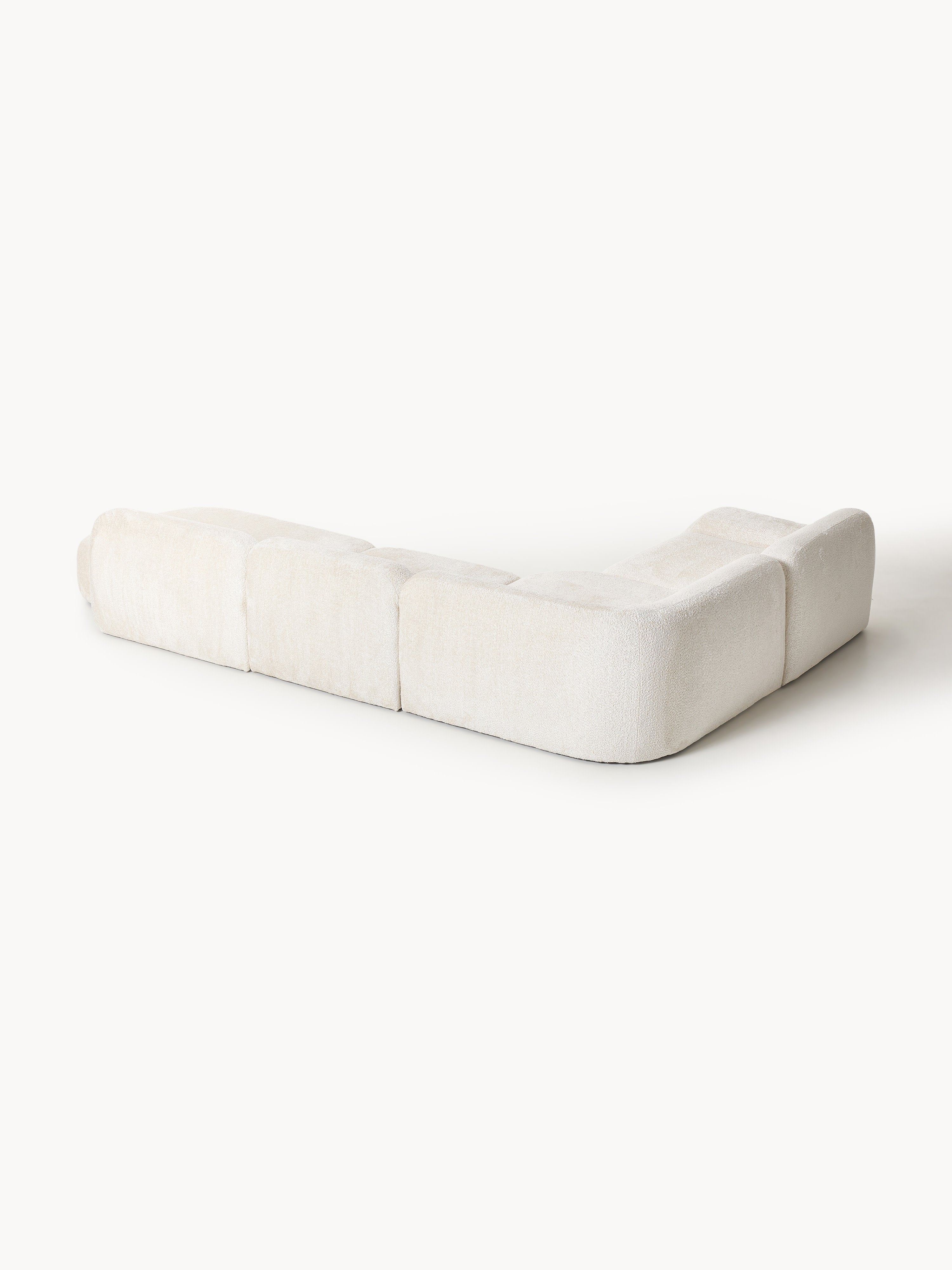 Wolke XL Modular Teddy Bouclé Corner Sofa with Chaise End