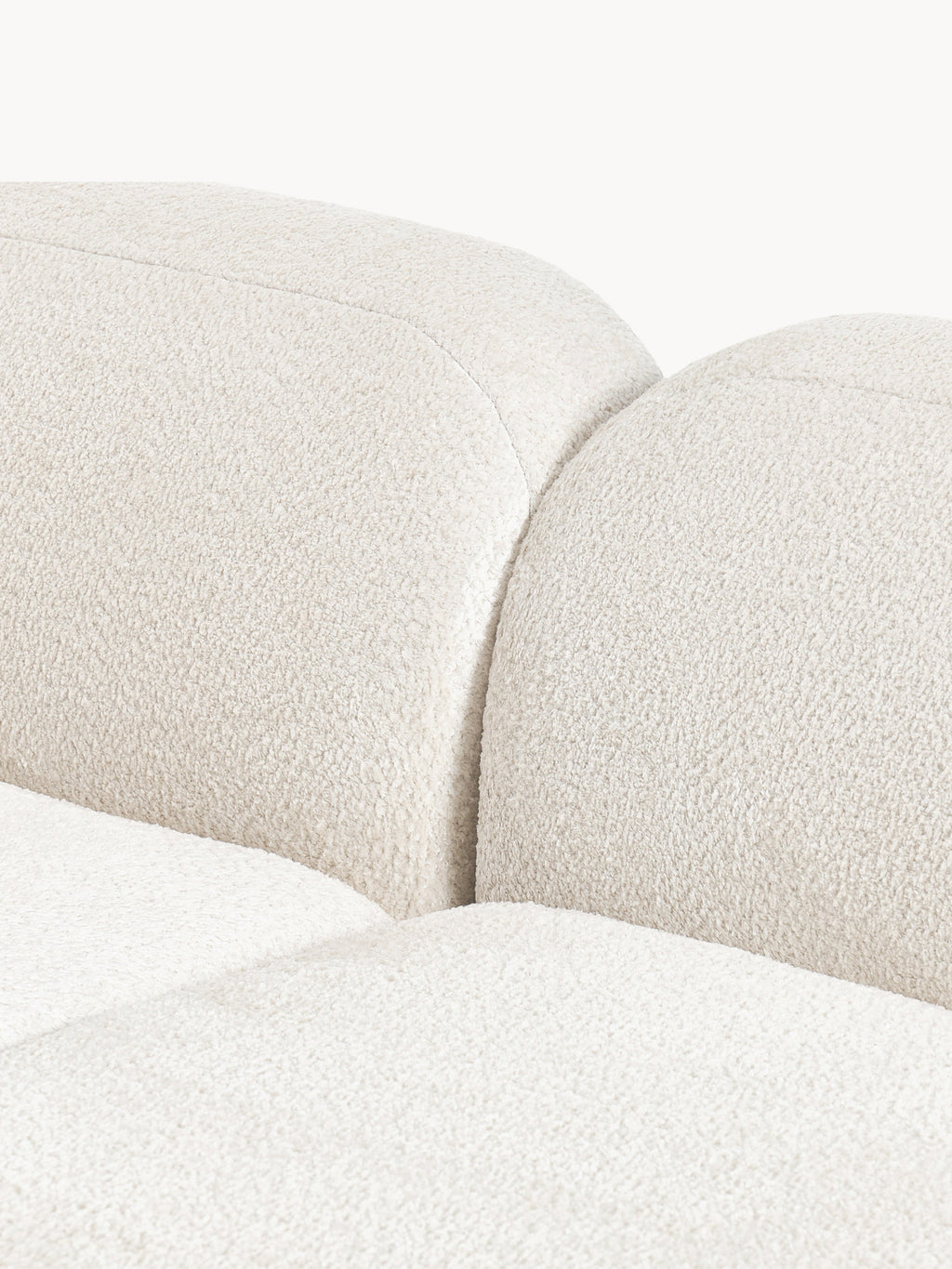 Wolke XL Modular Teddy Bouclé Corner Sofa with Chaise End