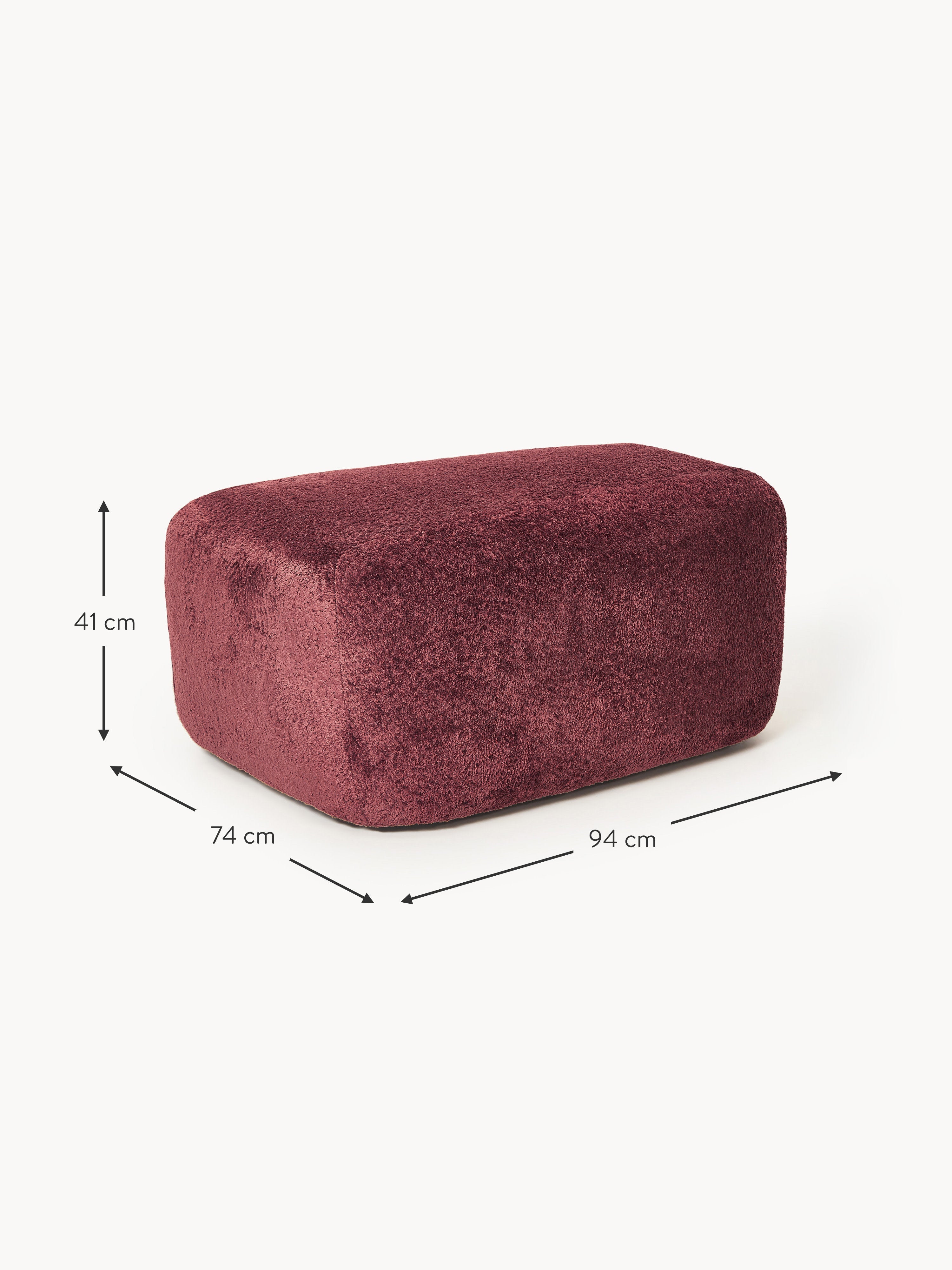 Wolke Large Teddy Bouclé Ottoman