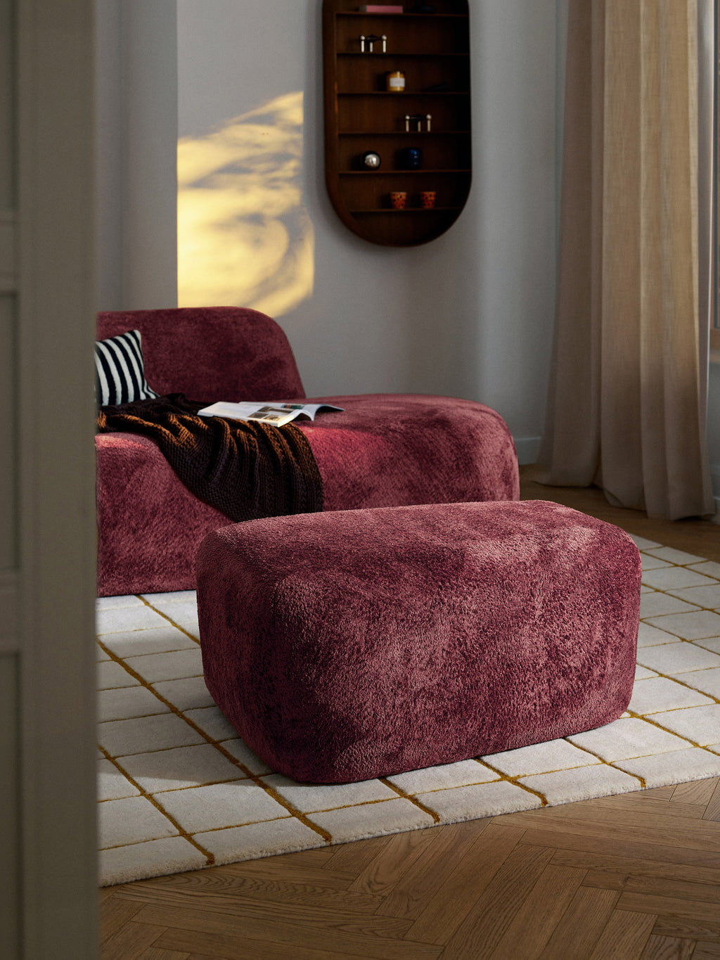 Wolke Large Teddy Bouclé Ottoman