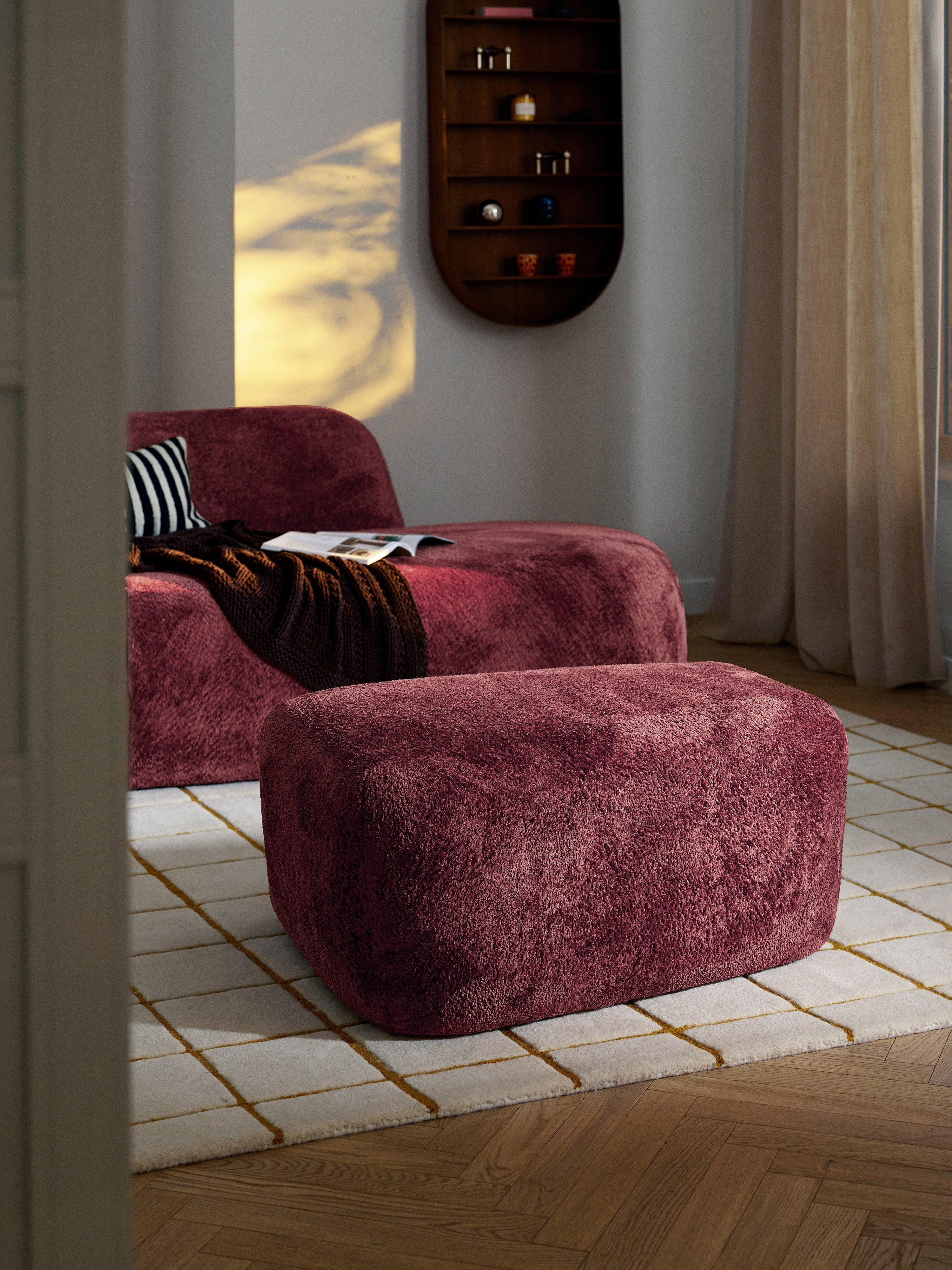 Wolke Large Teddy Bouclé Ottoman