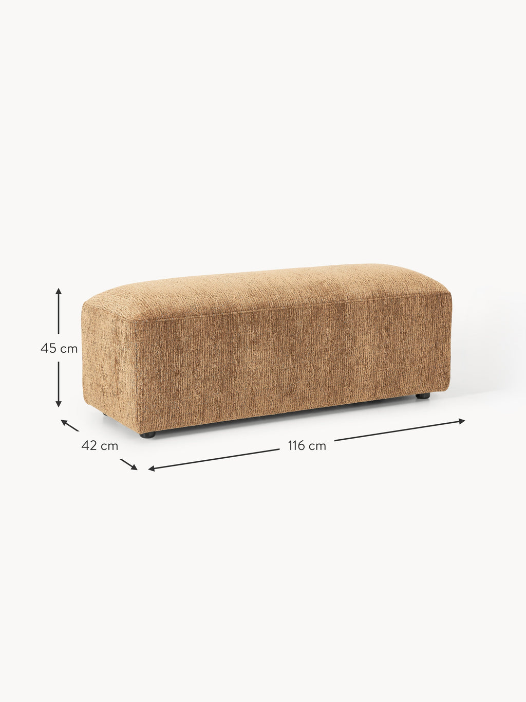 Melva XL Ottoman, W 116 x D 42 cm
