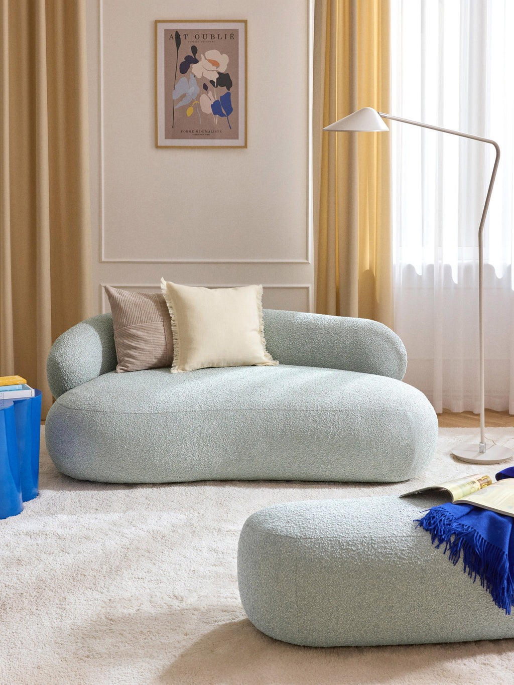 Alba Bouclé Sofa (2-seater)