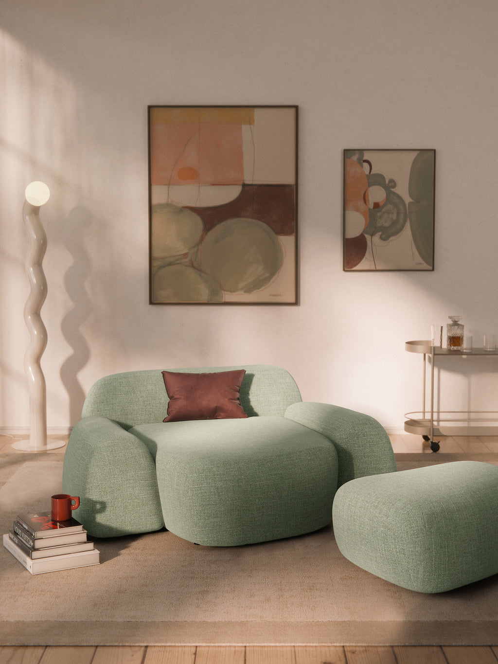 Wolke XL Bouclé Lounge Chair