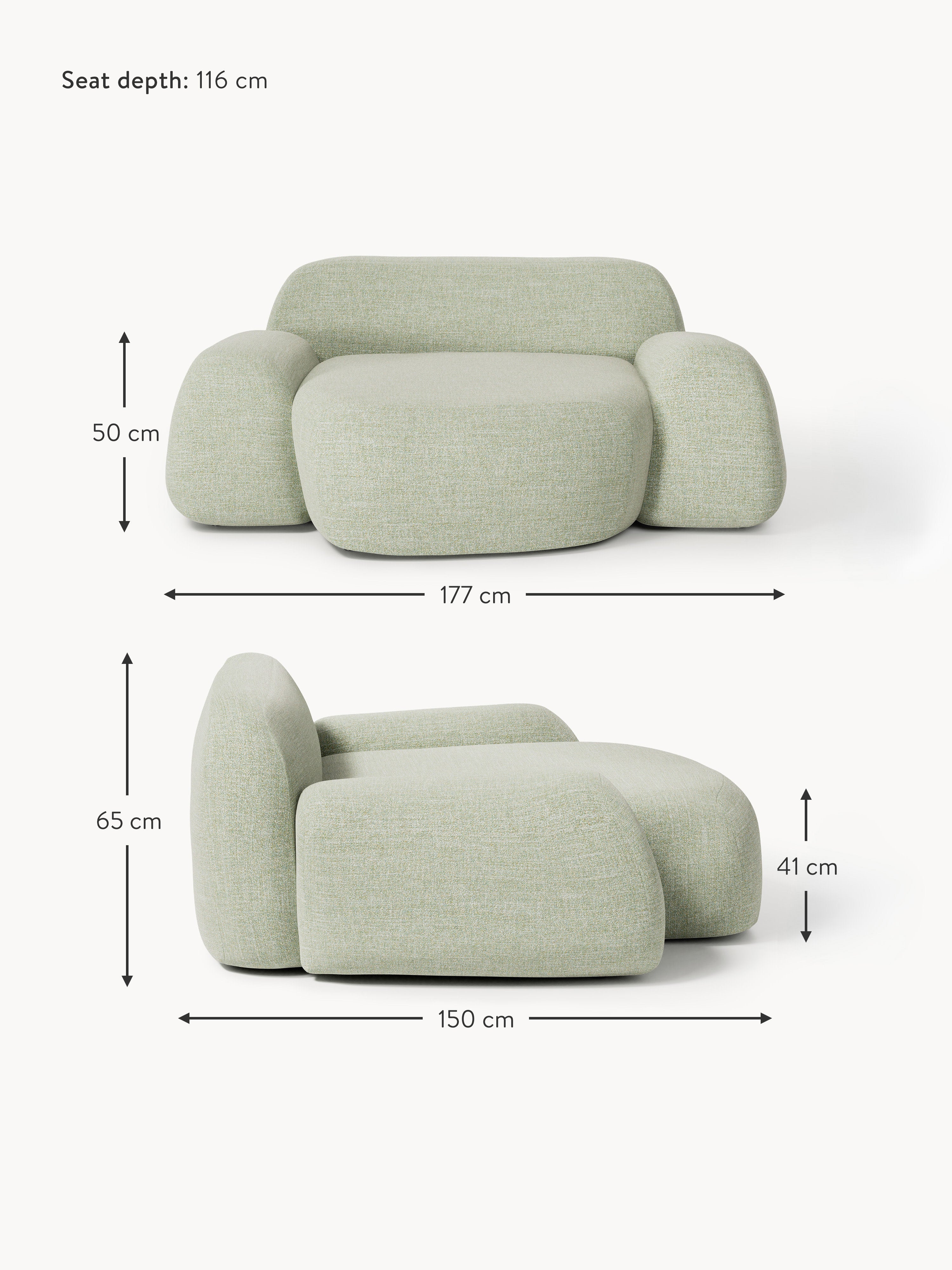 Wolke XL Bouclé Lounge Chair