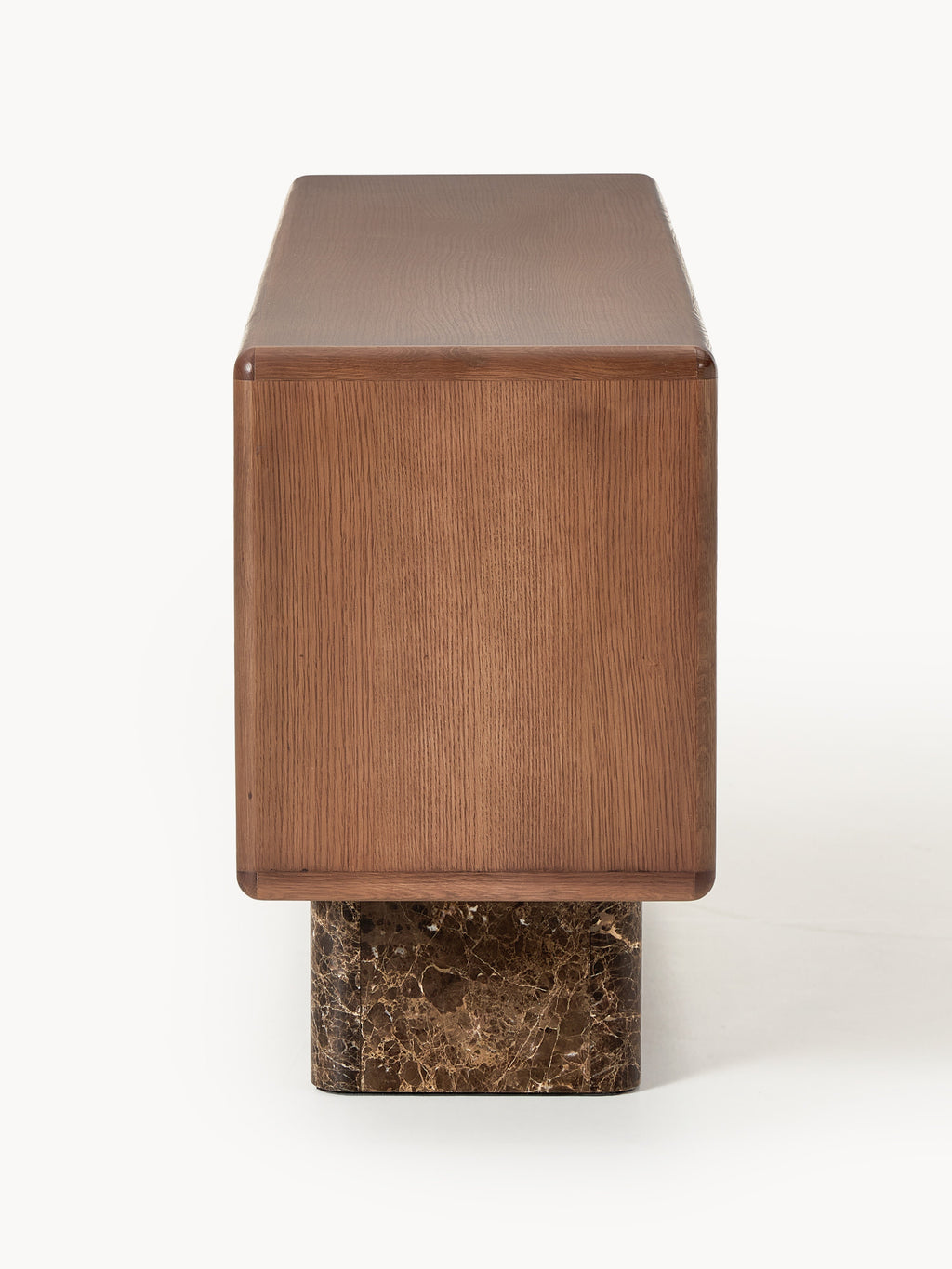 Tundra Wooden Sideboard with Emperador Marble Legs