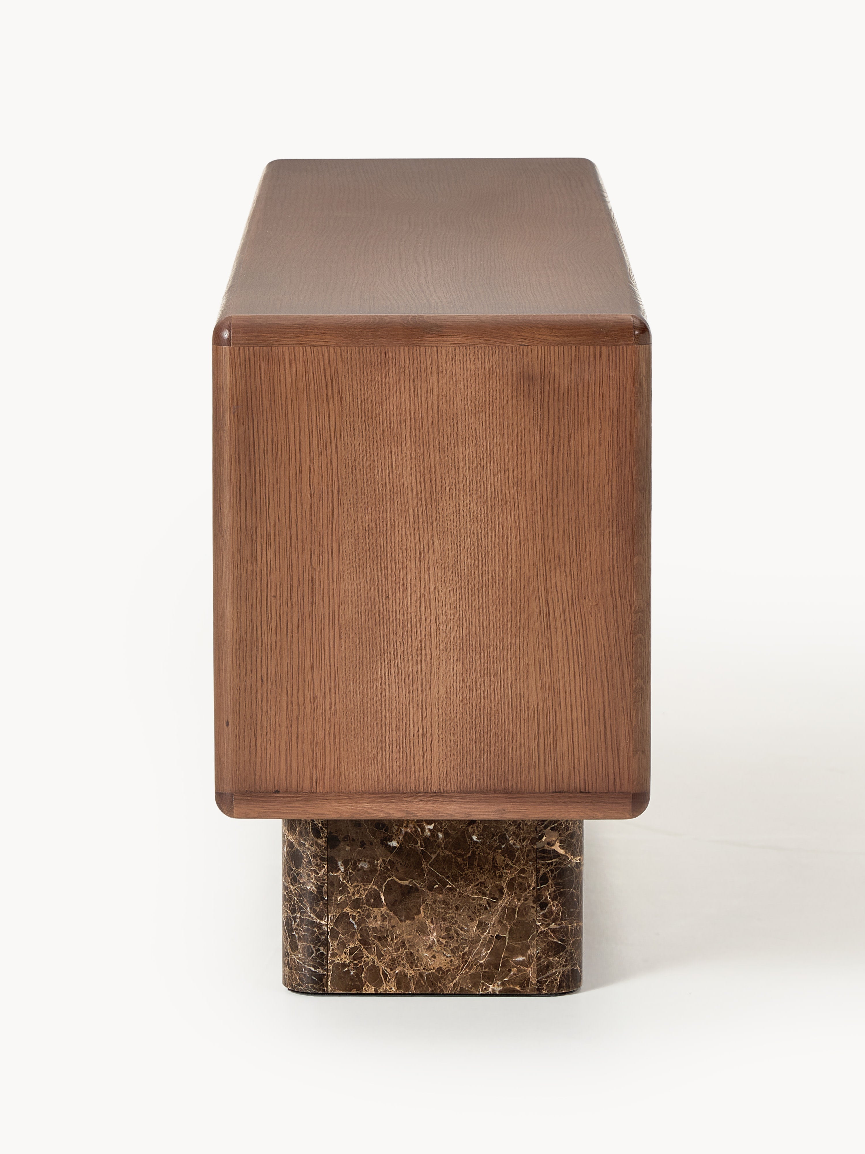 Tundra Wooden Sideboard with Emperador Marble Legs
