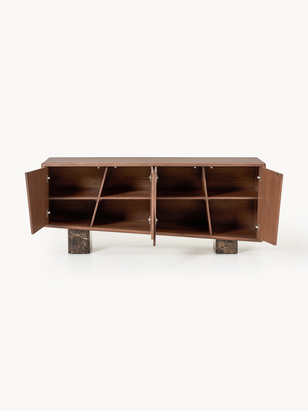 Tundra Wooden Sideboard with Emperador Marble Legs