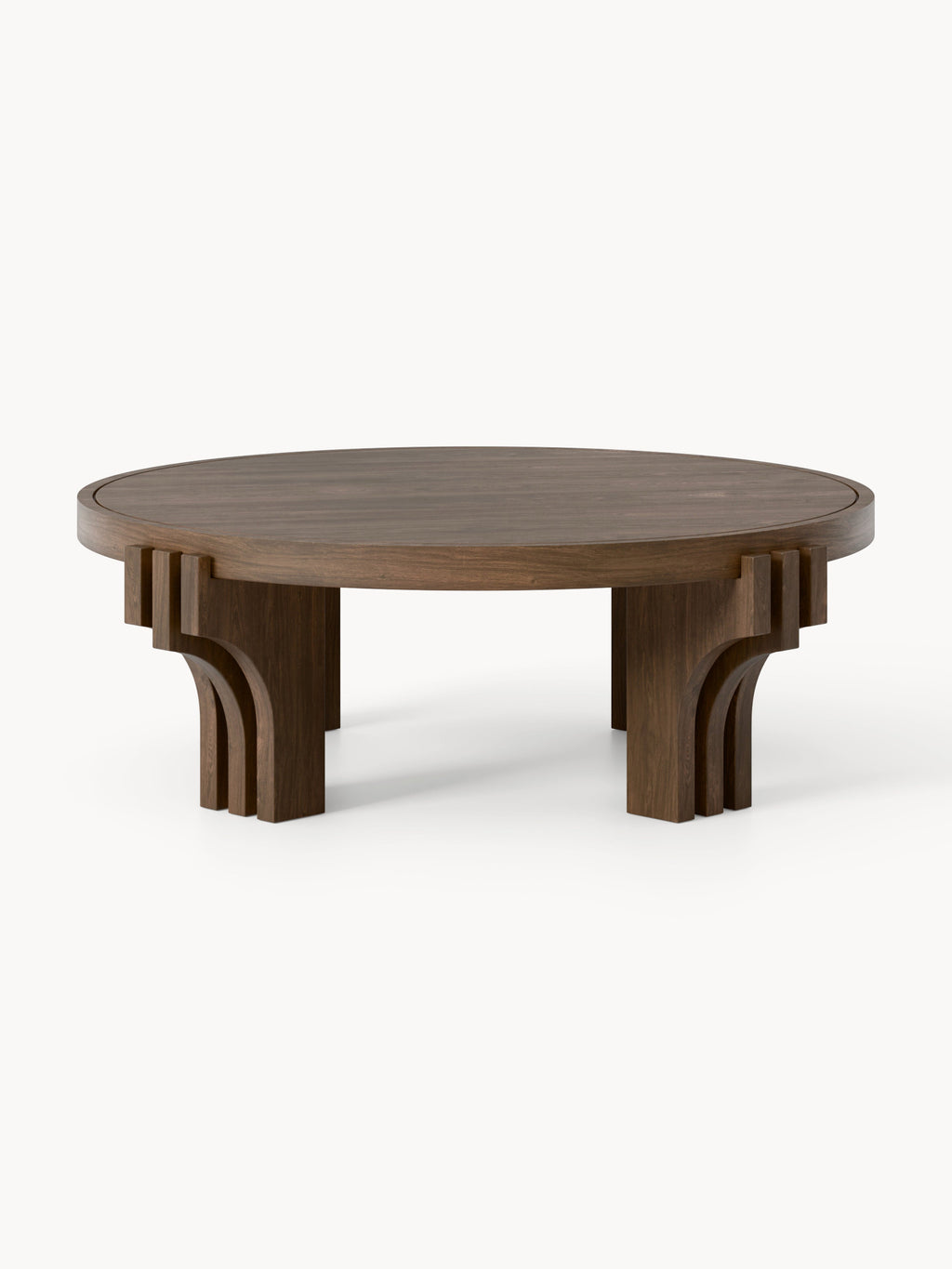 Nolan Round Oak Wood Coffee Table