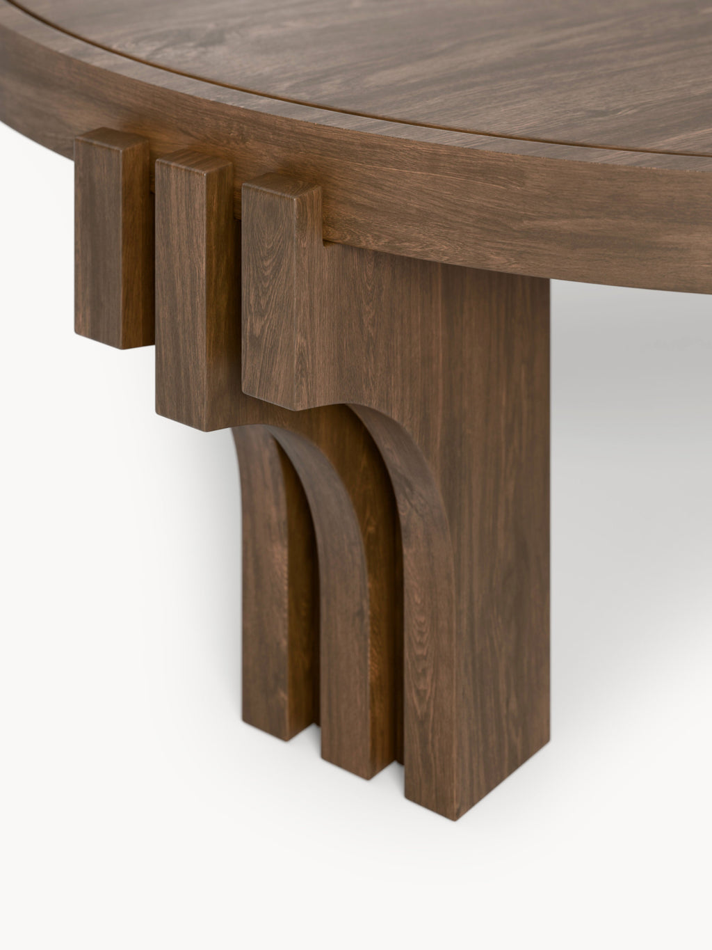 Nolan Round Oak Wood Coffee Table
