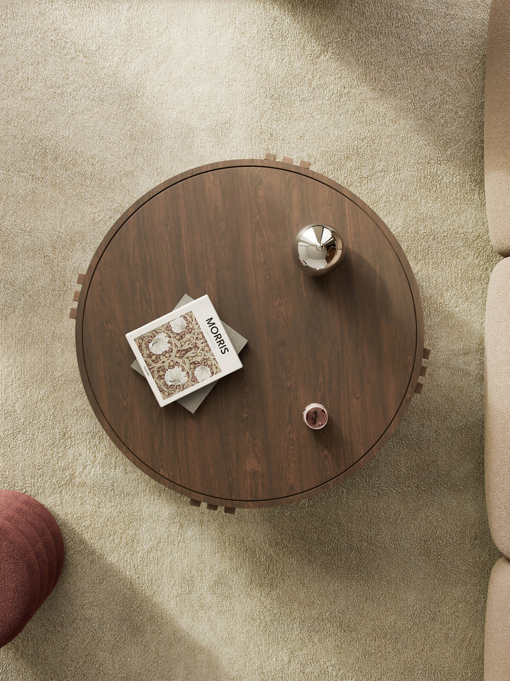 Nolan Round Oak Wood Coffee Table