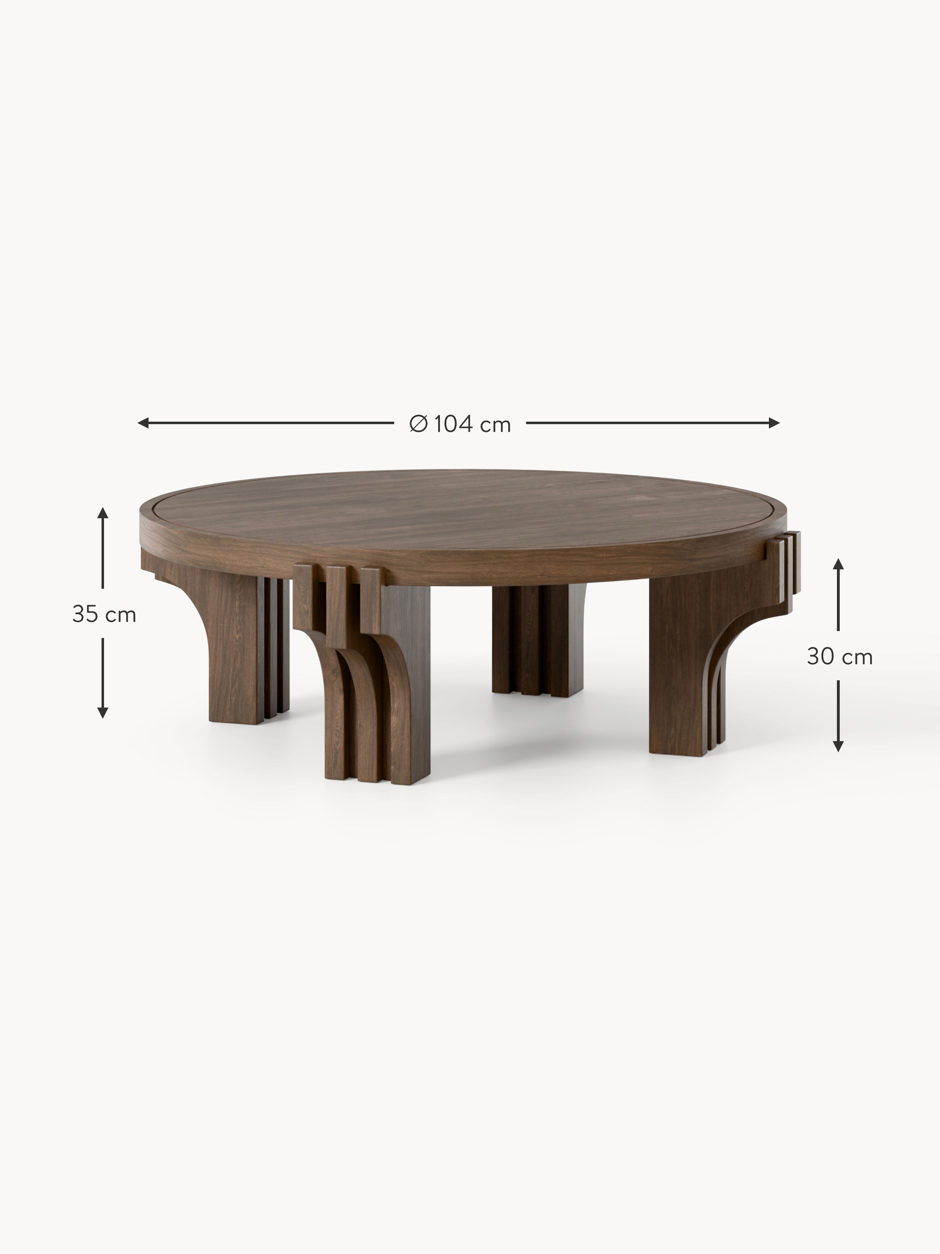 Nolan Round Oak Wood Coffee Table