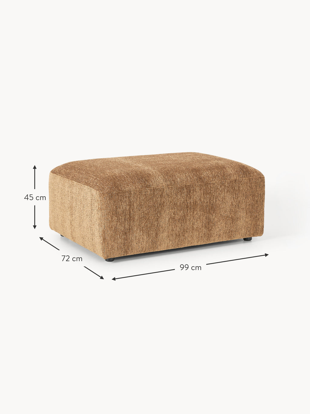 Melva Ottoman, W 99 x D 72 cm