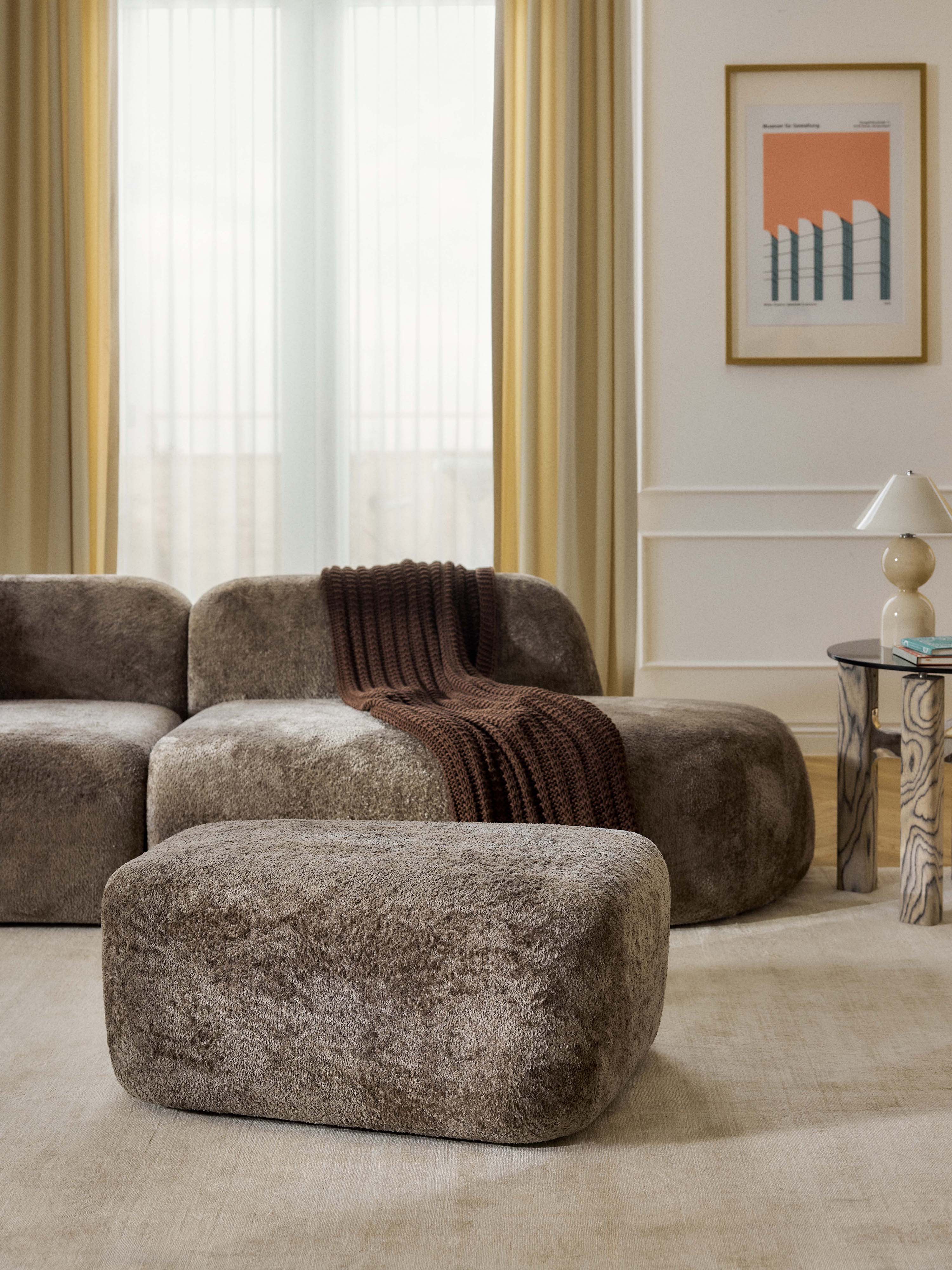 Wolke Large Teddy Bouclé Ottoman
