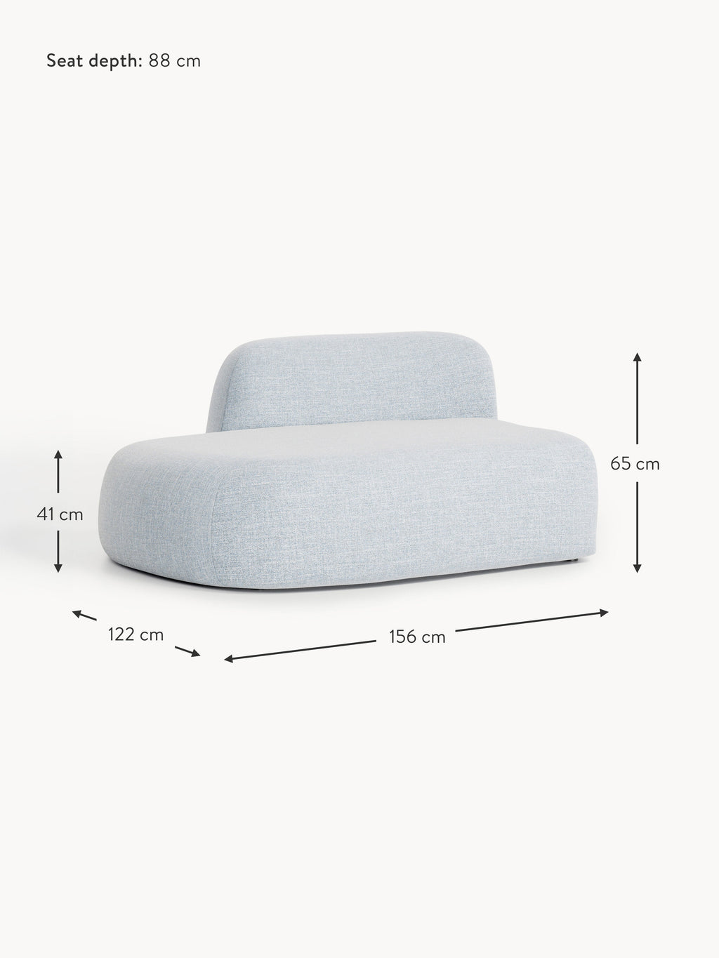 Wolke Bouclé Chaise Module