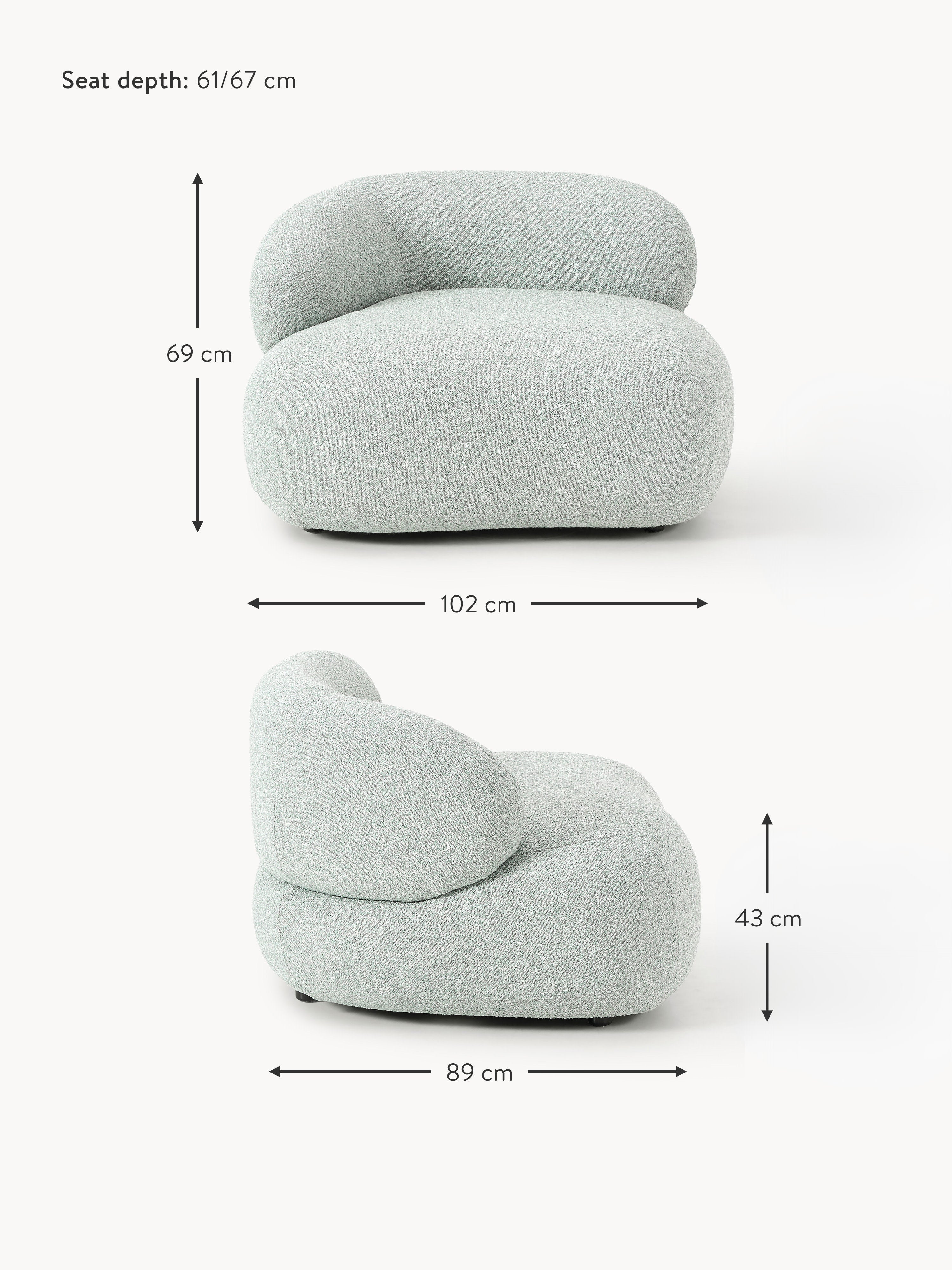 Alba Bouclé Lounge Armchair