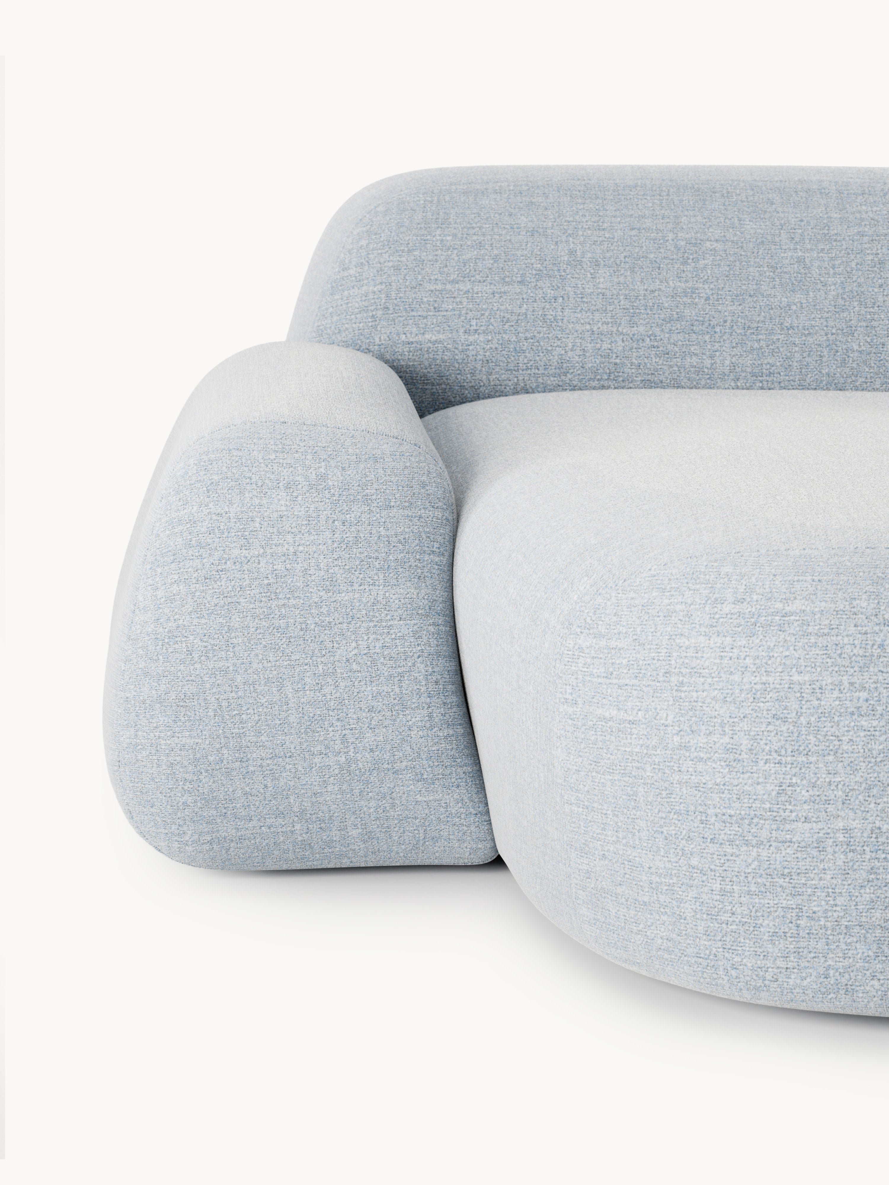 Wolke Modular Bouclé Corner Sofa (3-seater)