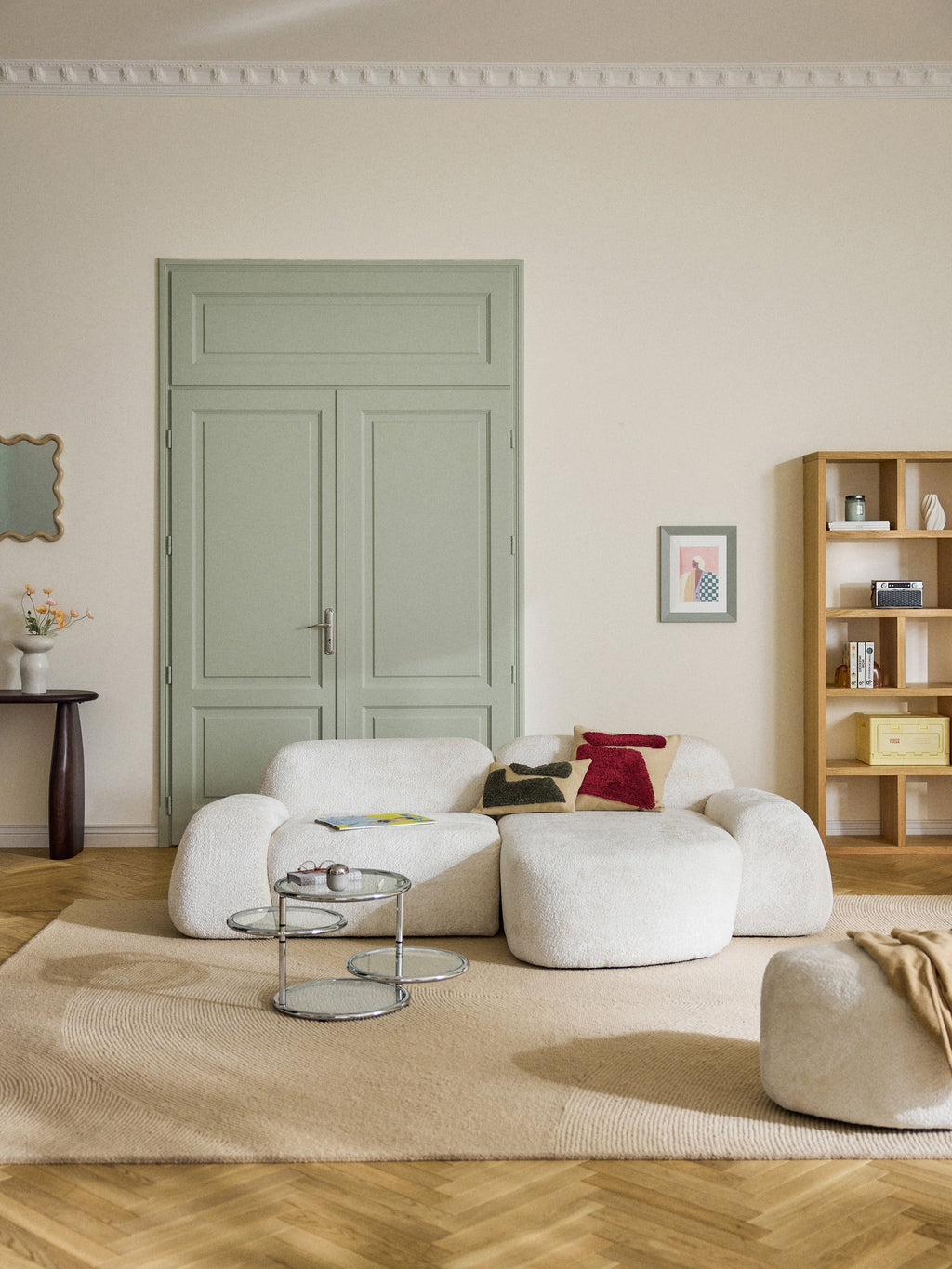 Wolke Modular Teddy Bouclé Corner Sofa (3-seater)