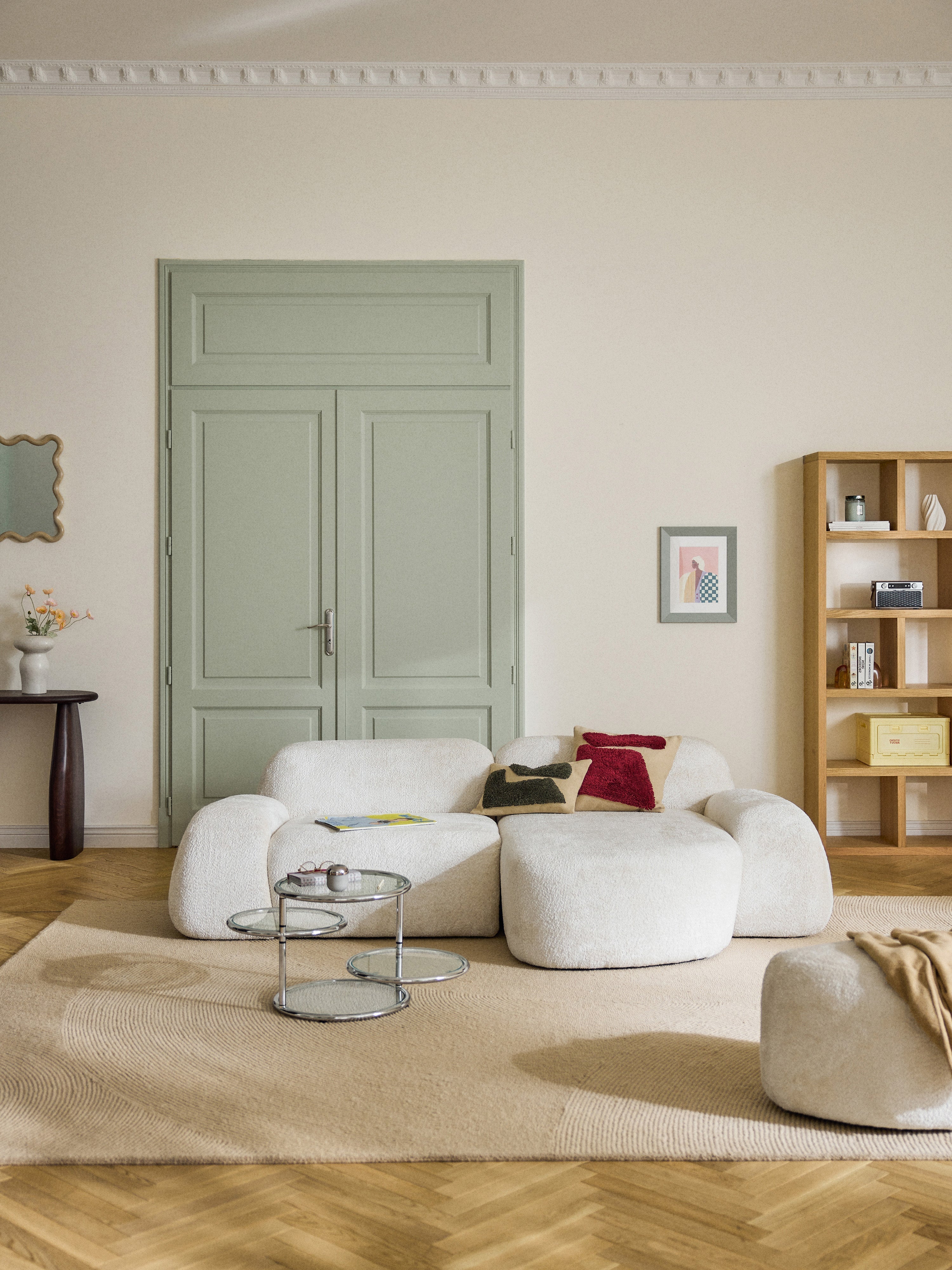 Wolke Modular Teddy Bouclé Corner Sofa (3-seater)