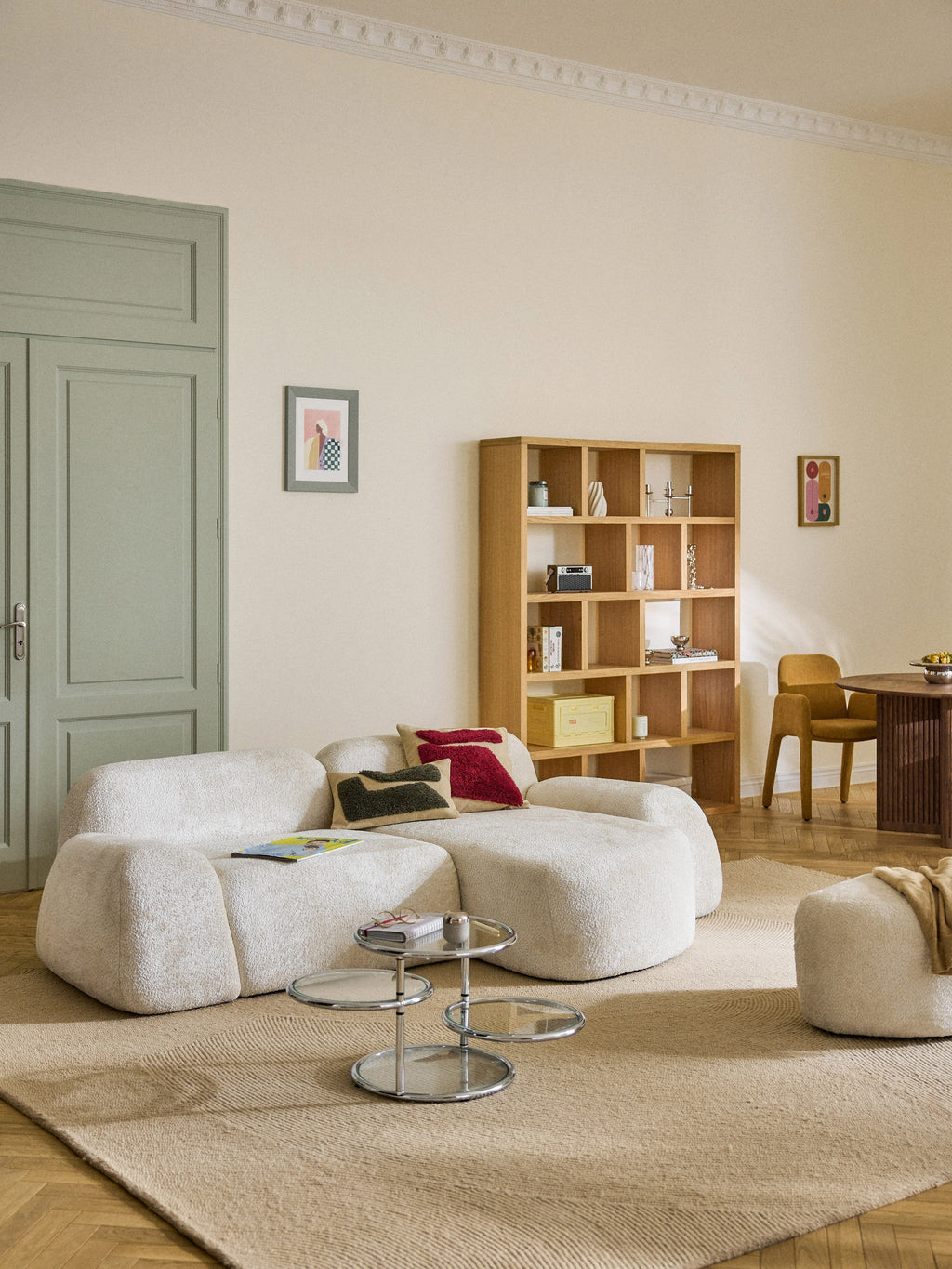Wolke Modular Teddy Bouclé Corner Sofa (3-seater)