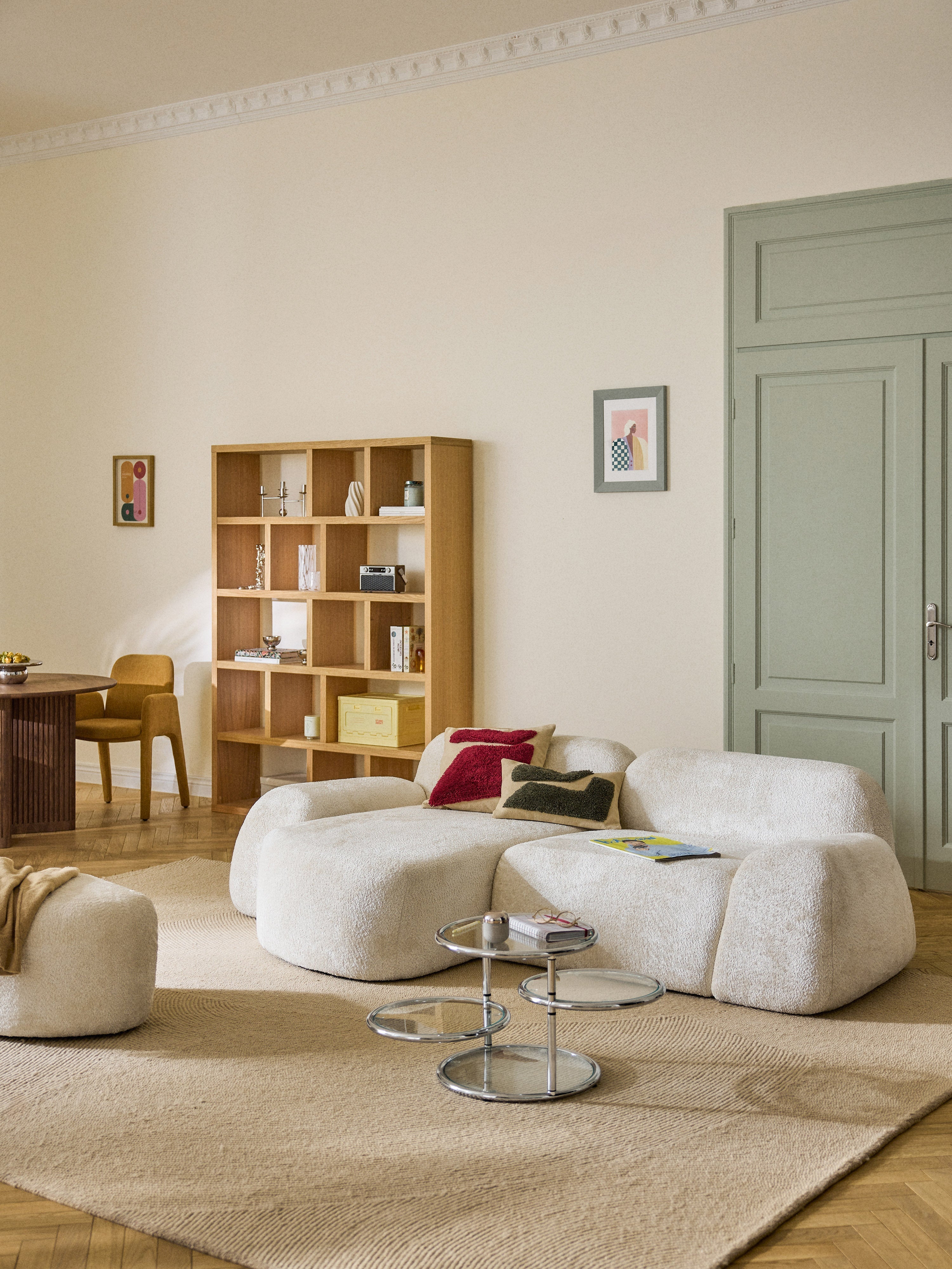 Wolke Modular Teddy Bouclé Corner Sofa (3-seater)