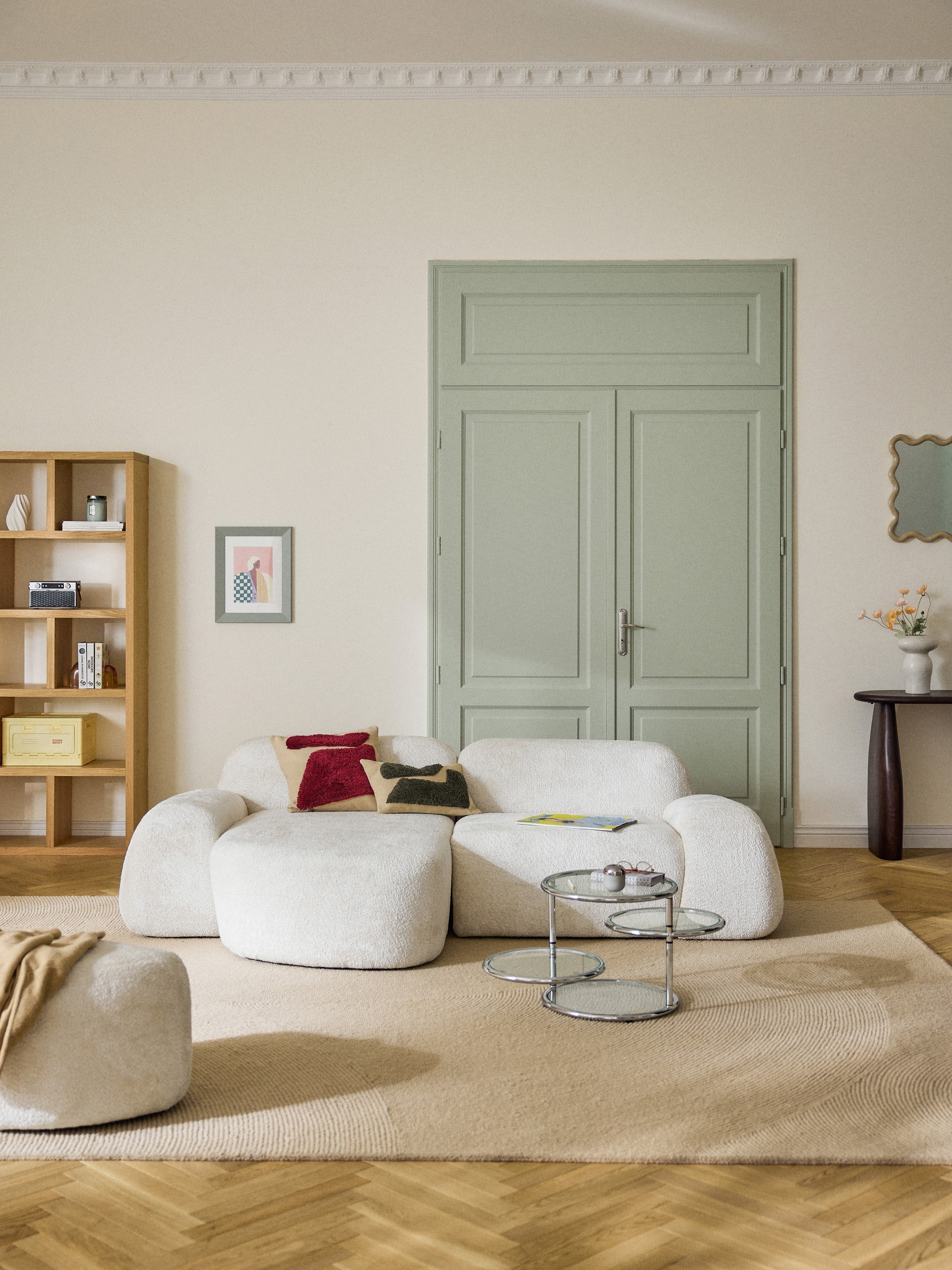 Wolke Modular Teddy Bouclé Corner Sofa (3-seater)