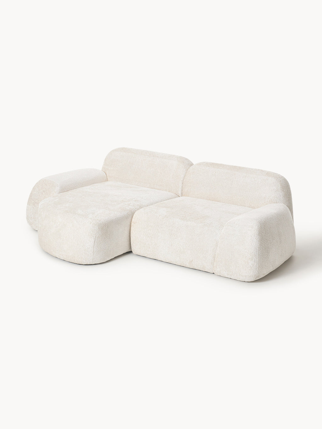 Wolke Modular Teddy Bouclé Corner Sofa (3-seater)