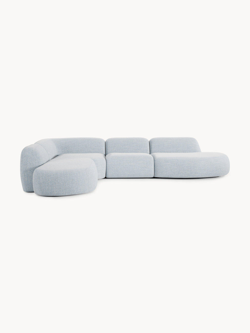 Gallery image 1 - XL Modular Bouclé Corner Sofa Wolke with Chaise Ends
