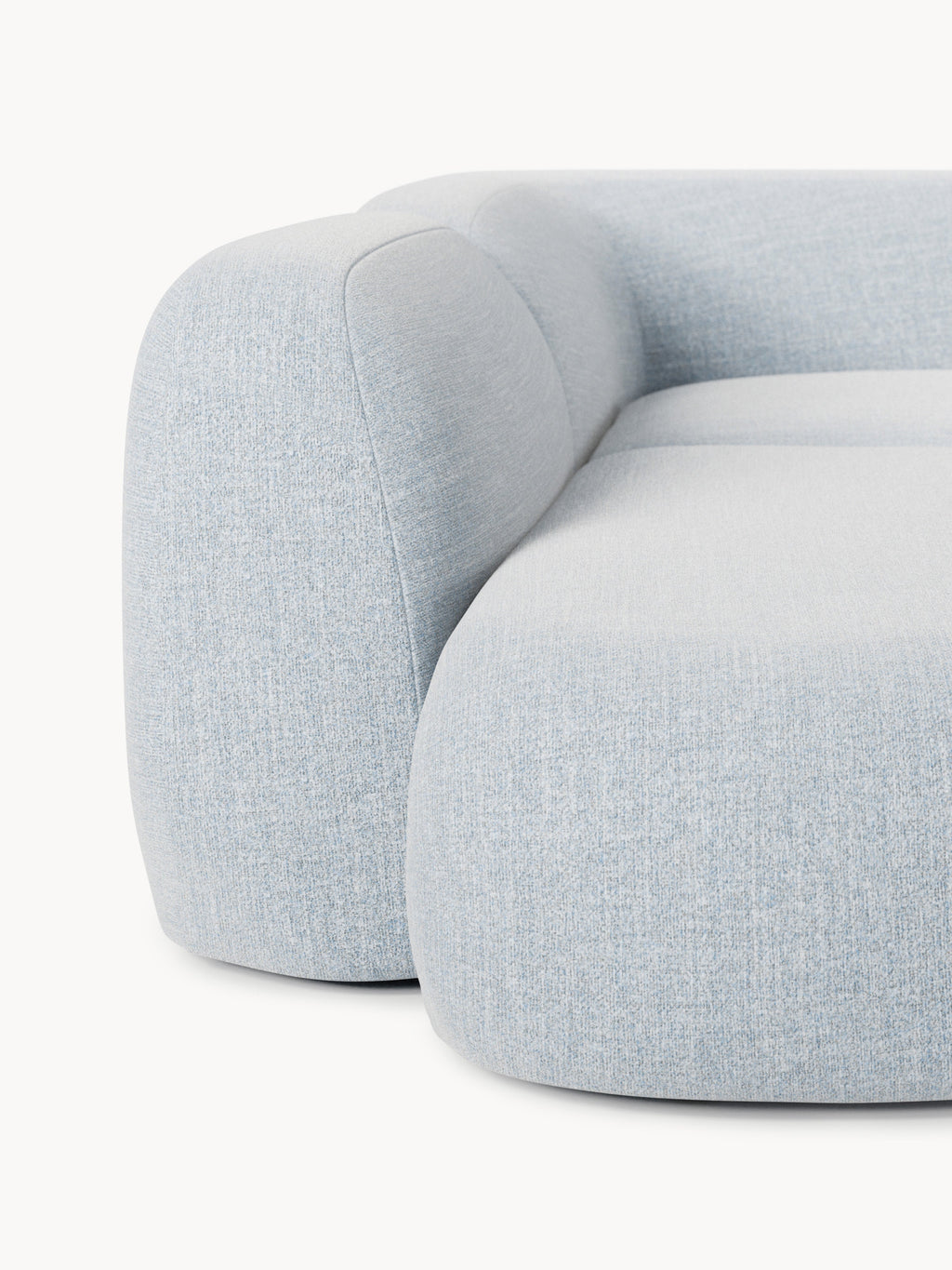 Wolke XL Modular Bouclé Corner Sofa with Chaise Ends