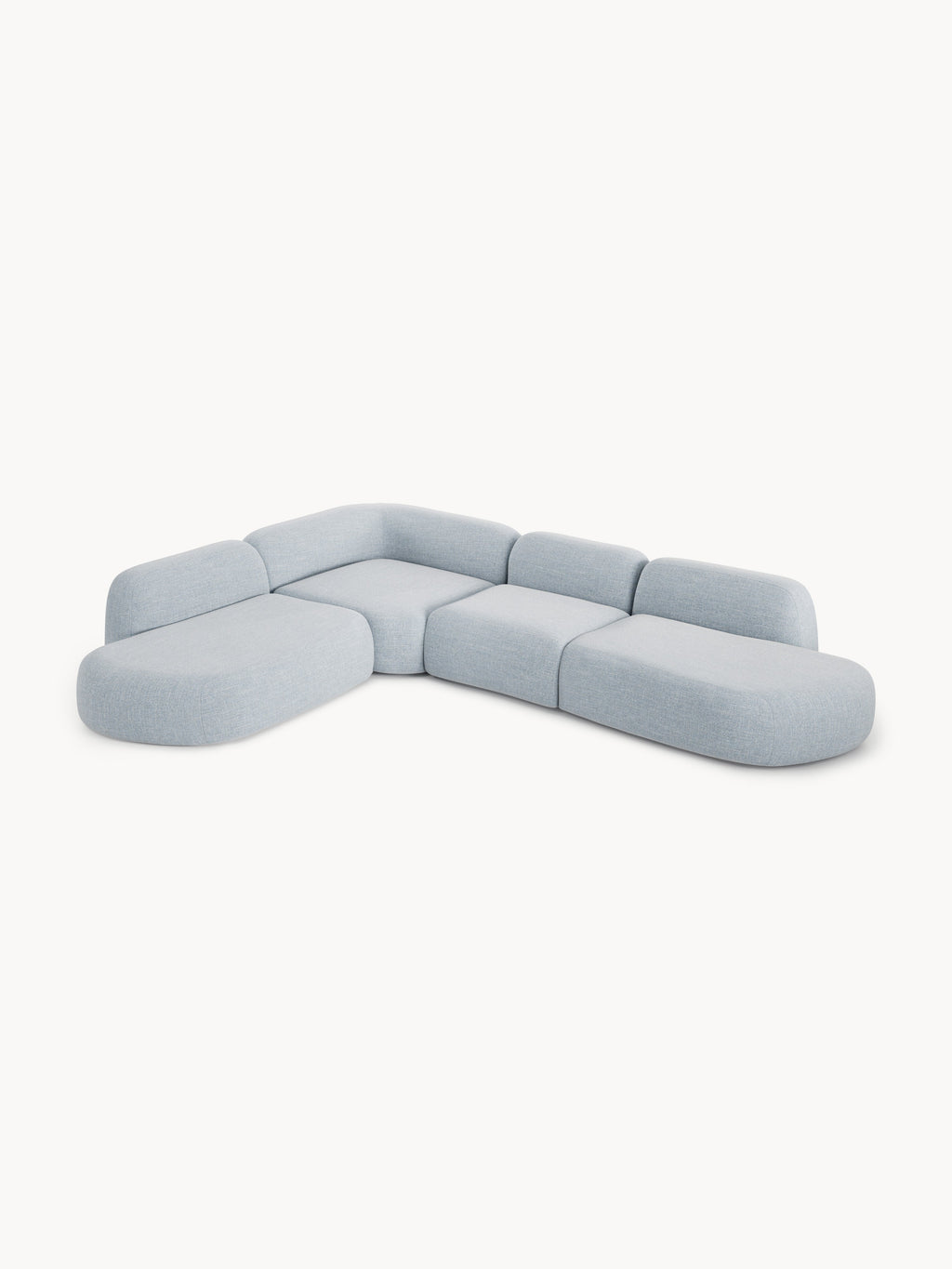 Wolke XL Modular Bouclé Corner Sofa with Chaise Ends