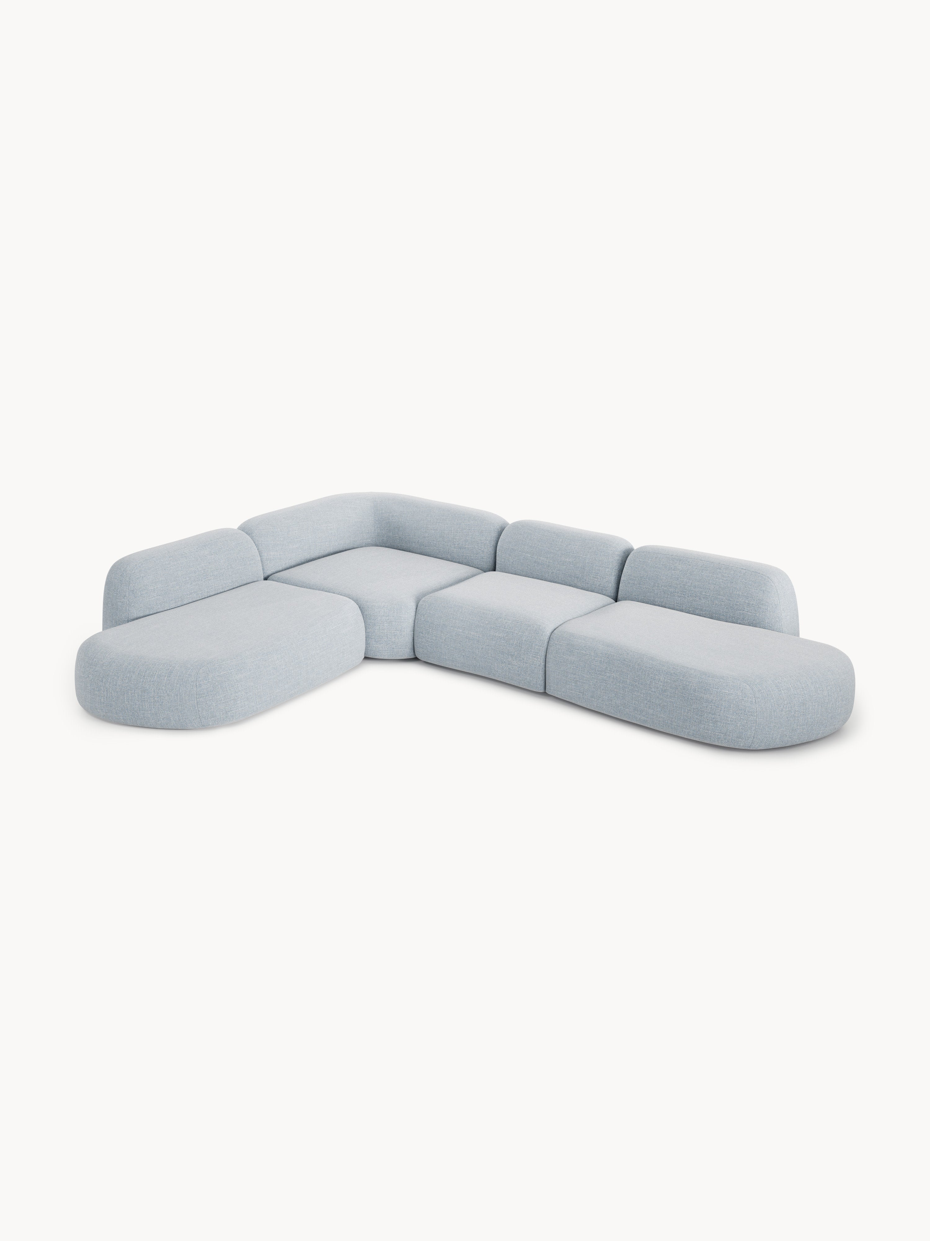 Wolke XL Modular Bouclé Corner Sofa with Chaise Ends