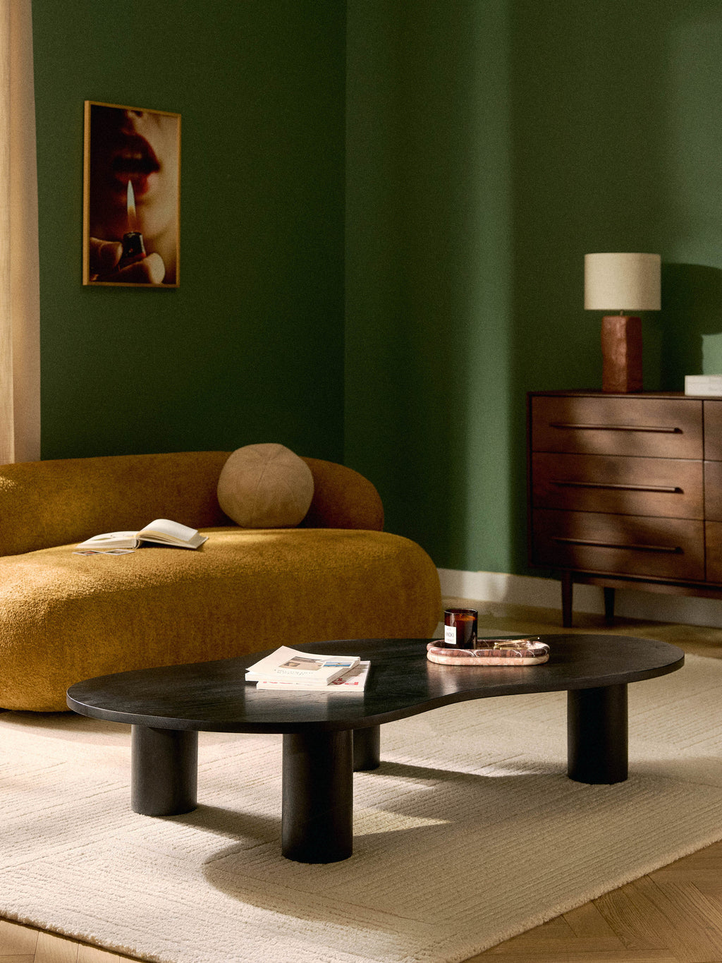 Didi XL Oak Wood Coffee Table in Organic Shape